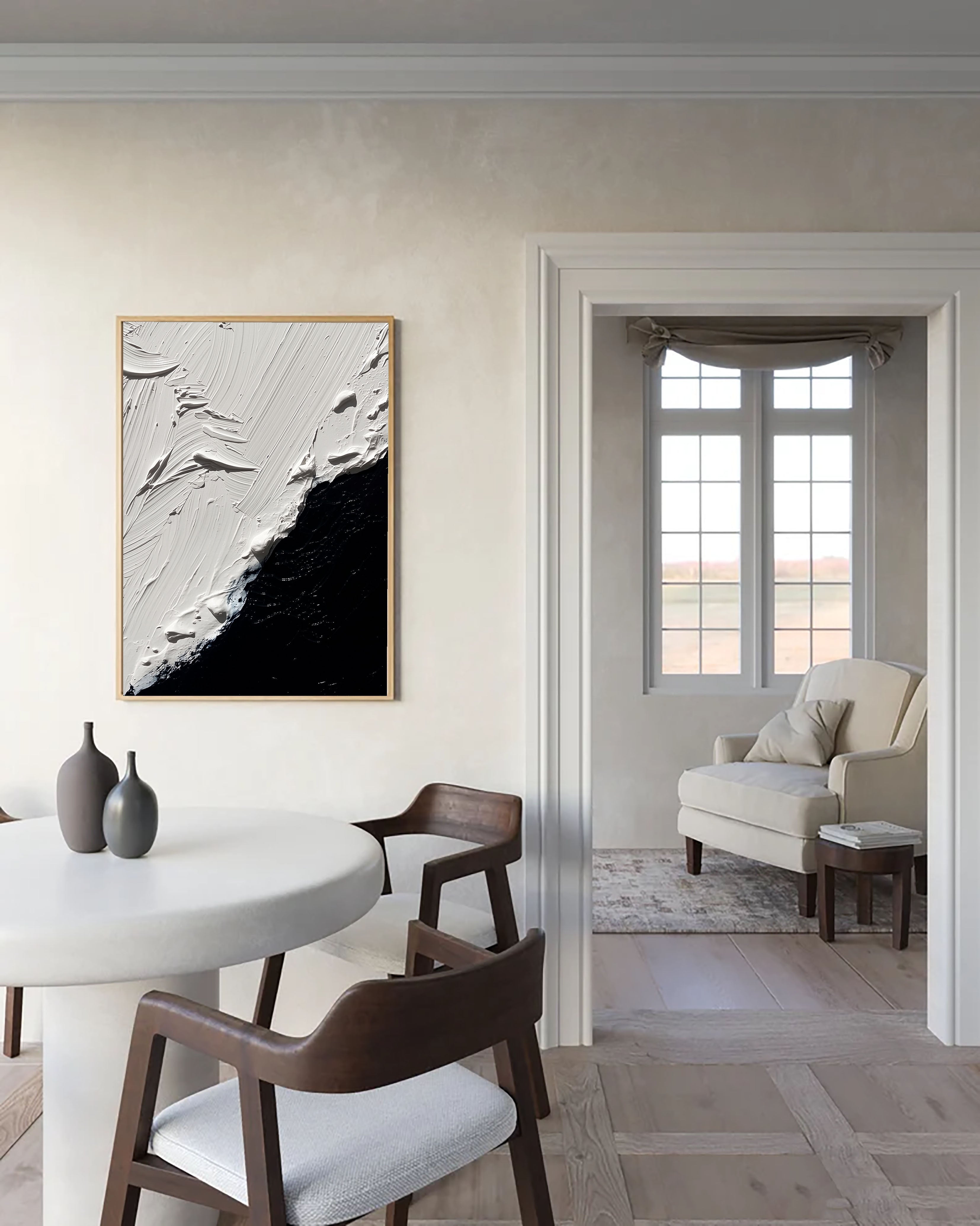 Textured Monochrome Contrast | White Black