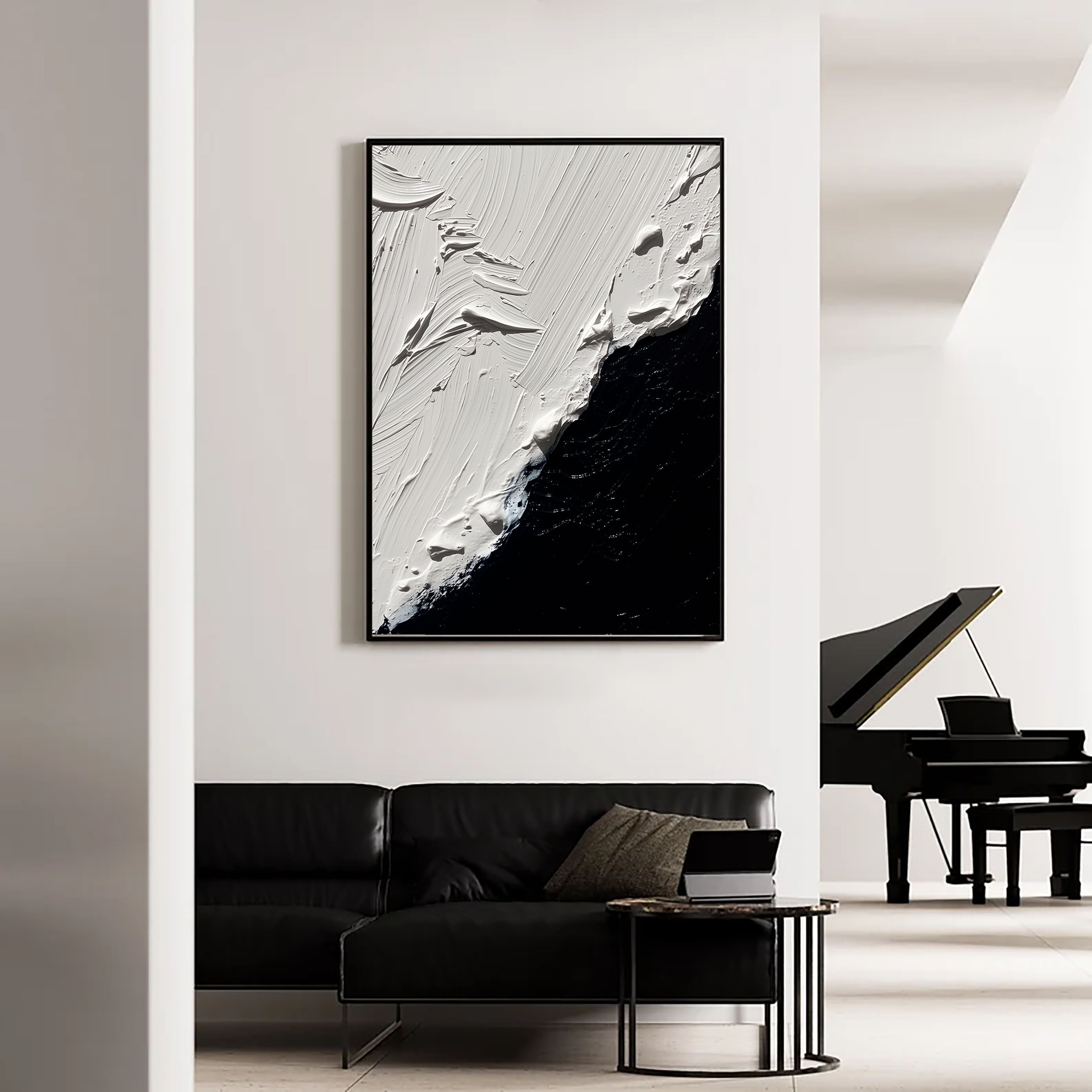 Textured Monochrome Contrast | White Black