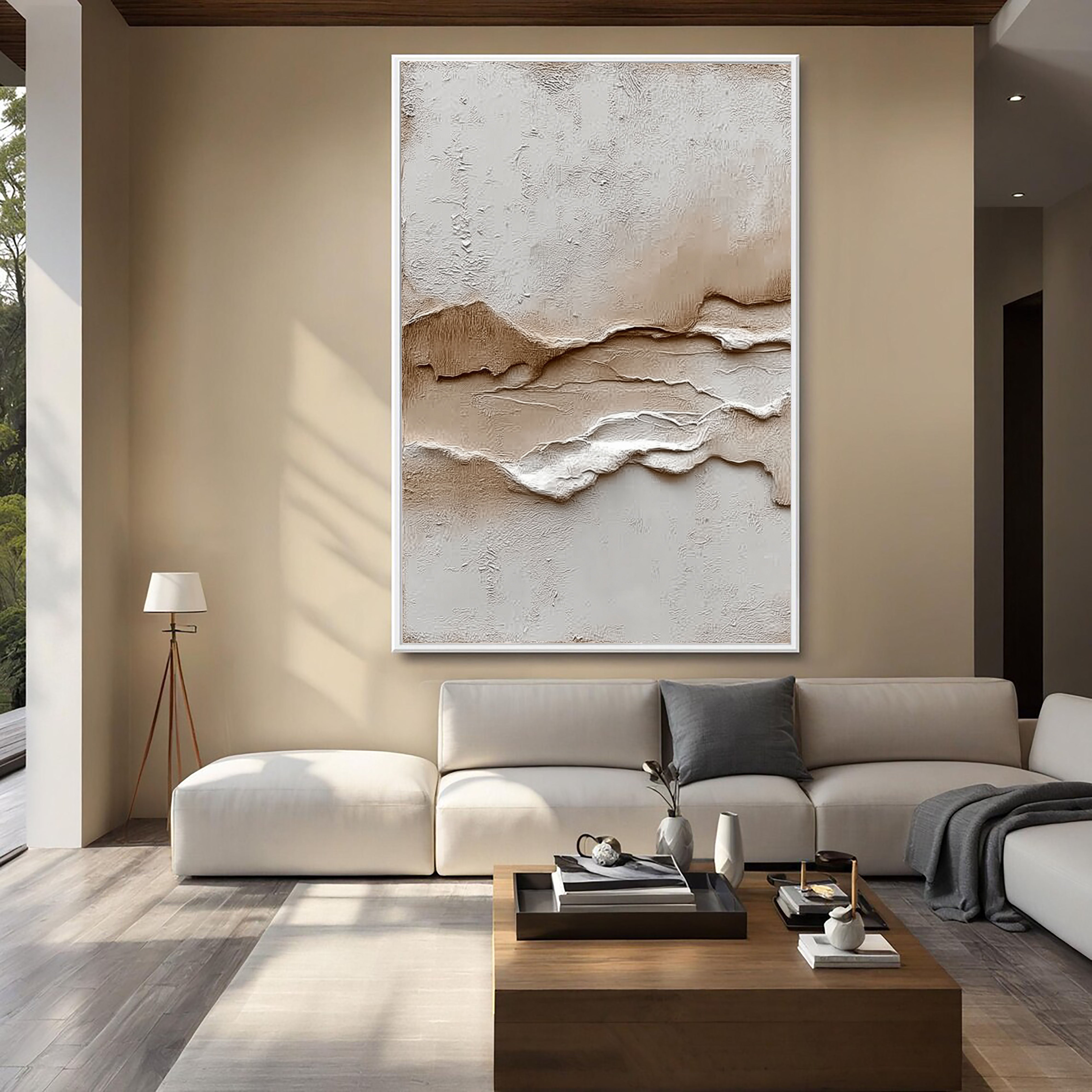 Textured Earth Tone Relief | Abstract Horizon