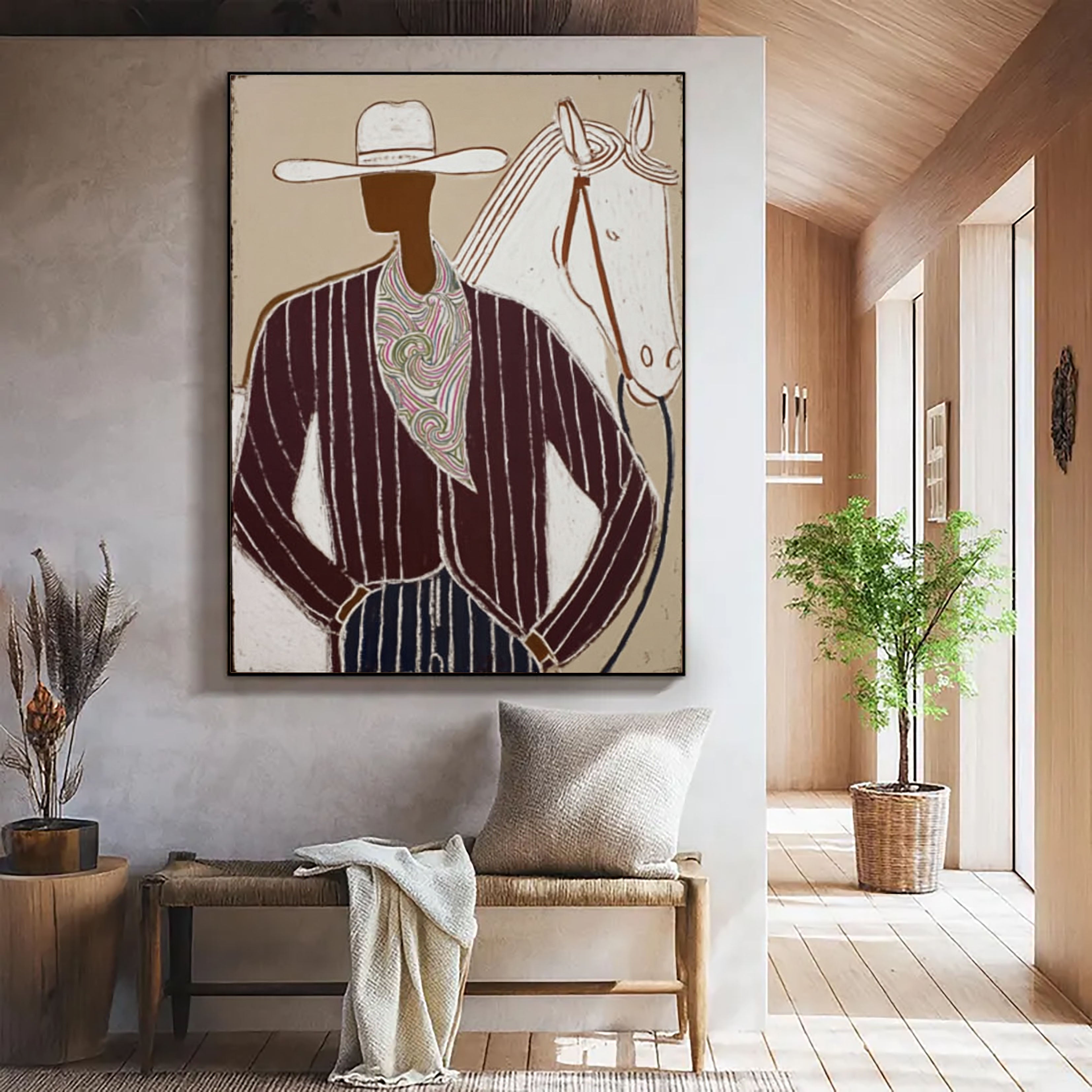 Textured Cowboy Grace | Swirl Scarf