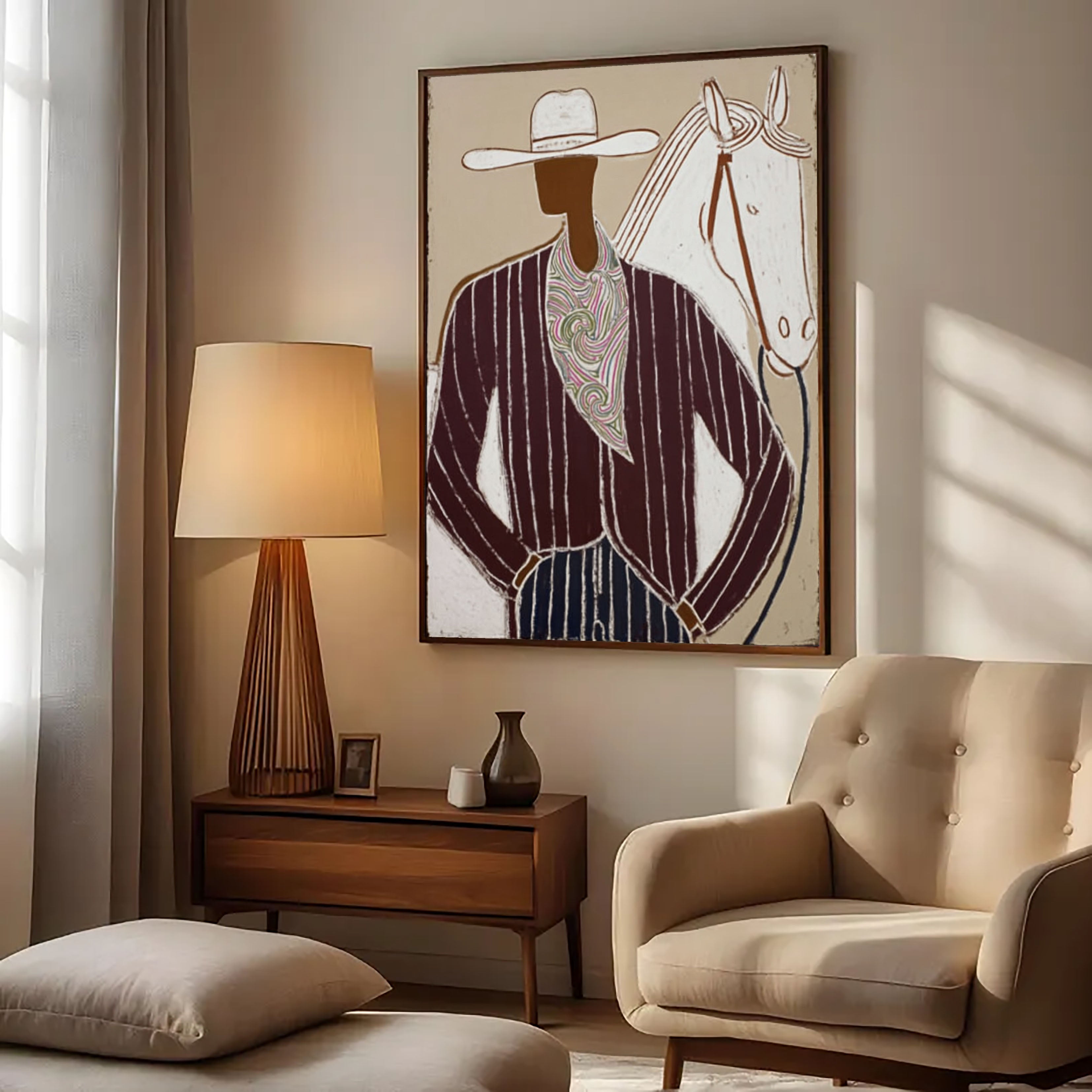 Textured Cowboy Grace | Swirl Scarf