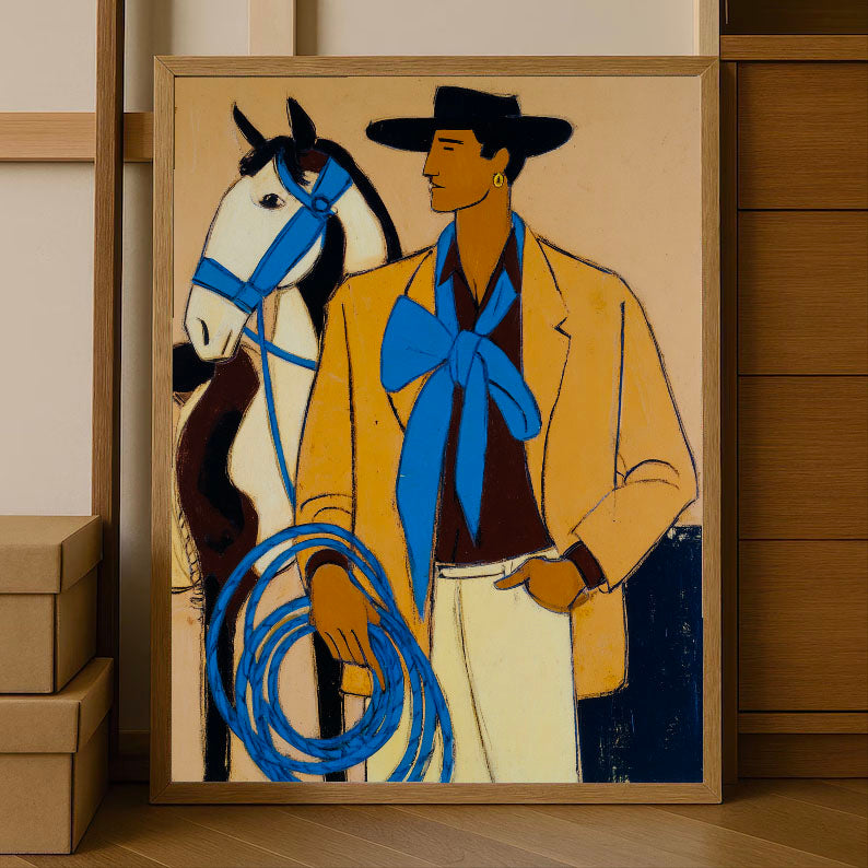 Textured Cowboy Harmony | Bold Blues