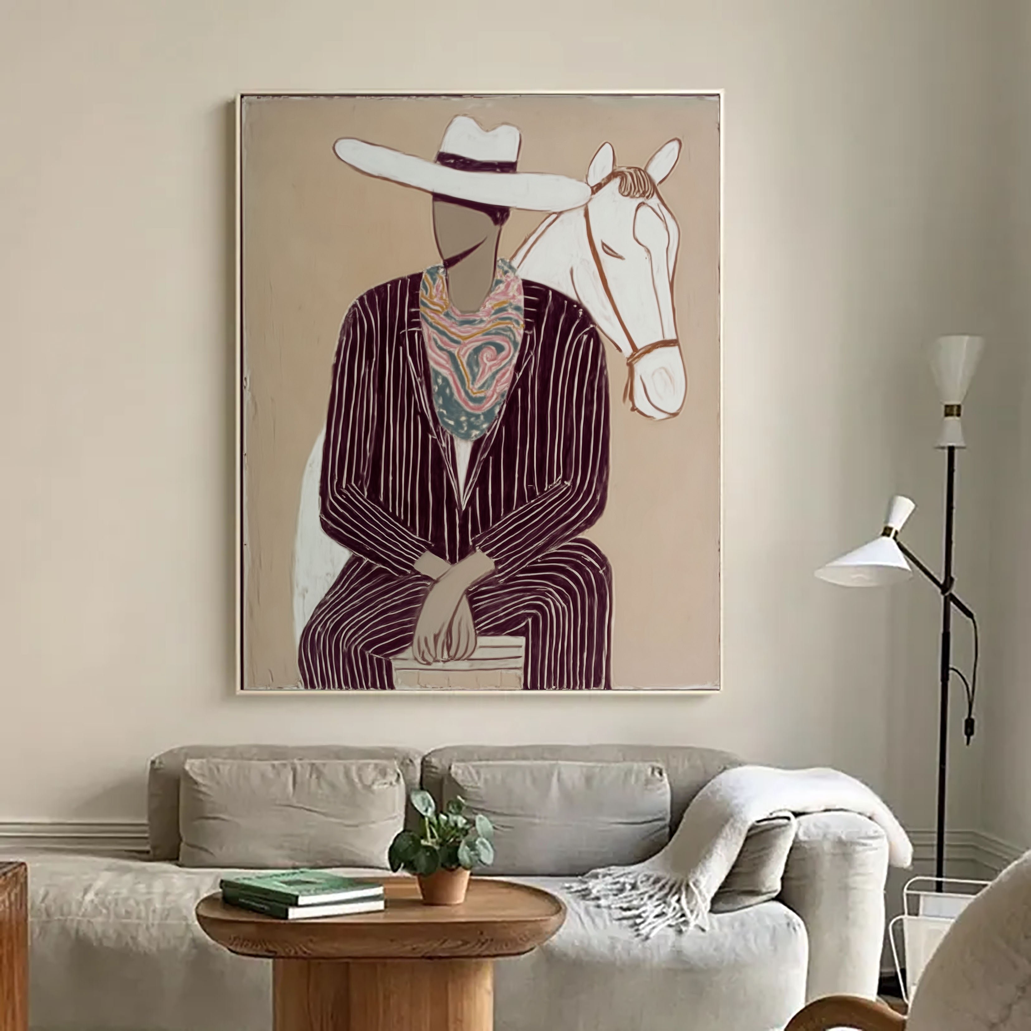 Textured Cowboy Elegance | Striped Charm