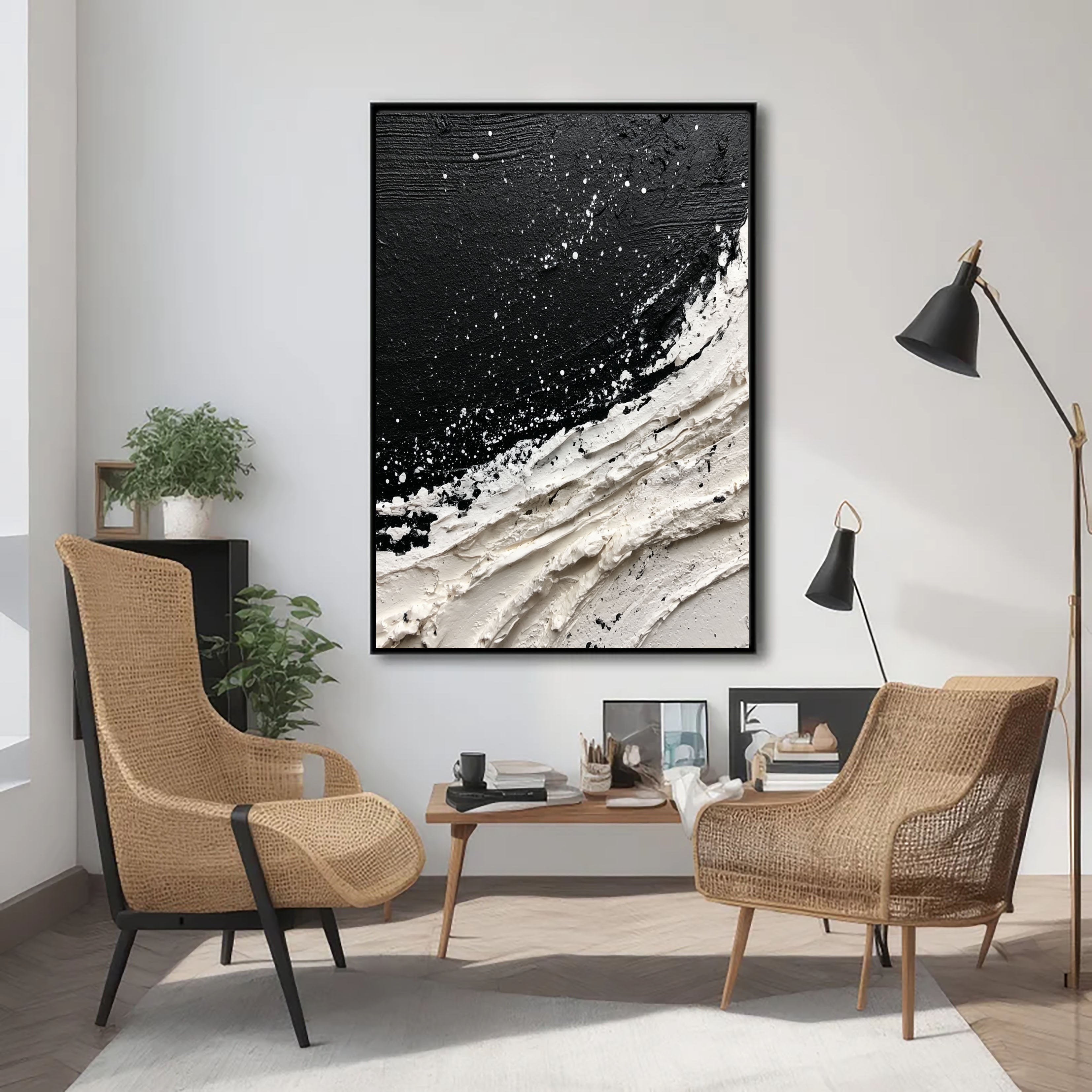 Textured Monochrome Surge | Ivory Swirl