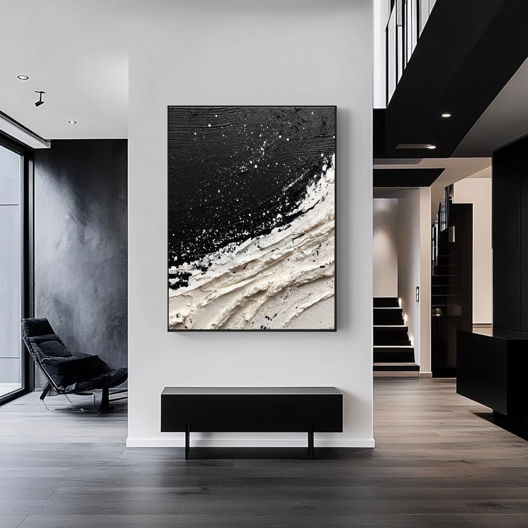 Textured Monochrome Surge | Ivory Swirl