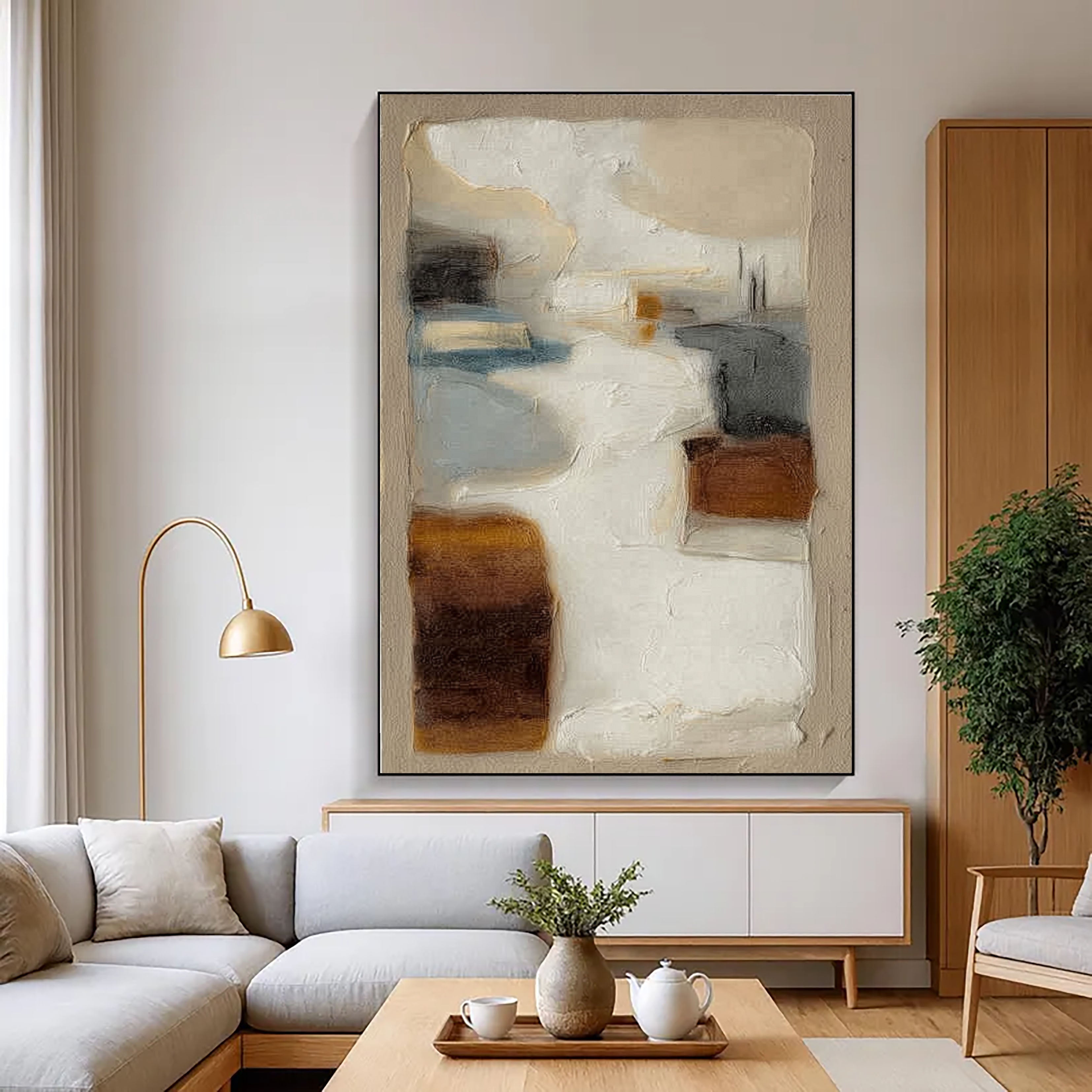 Textured Abstract Harmony | Earth Tones