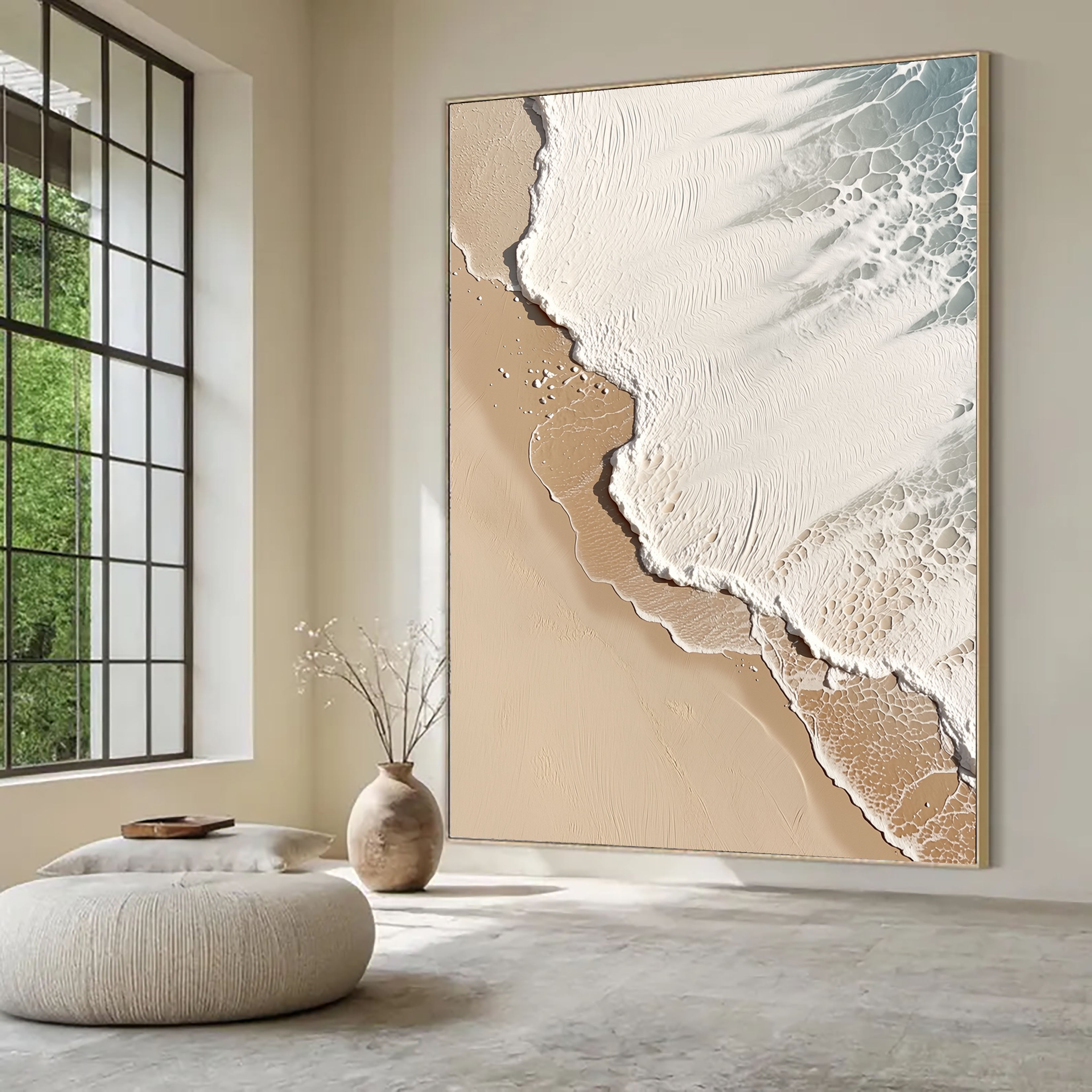 Textured Coastal Waves | Sand White