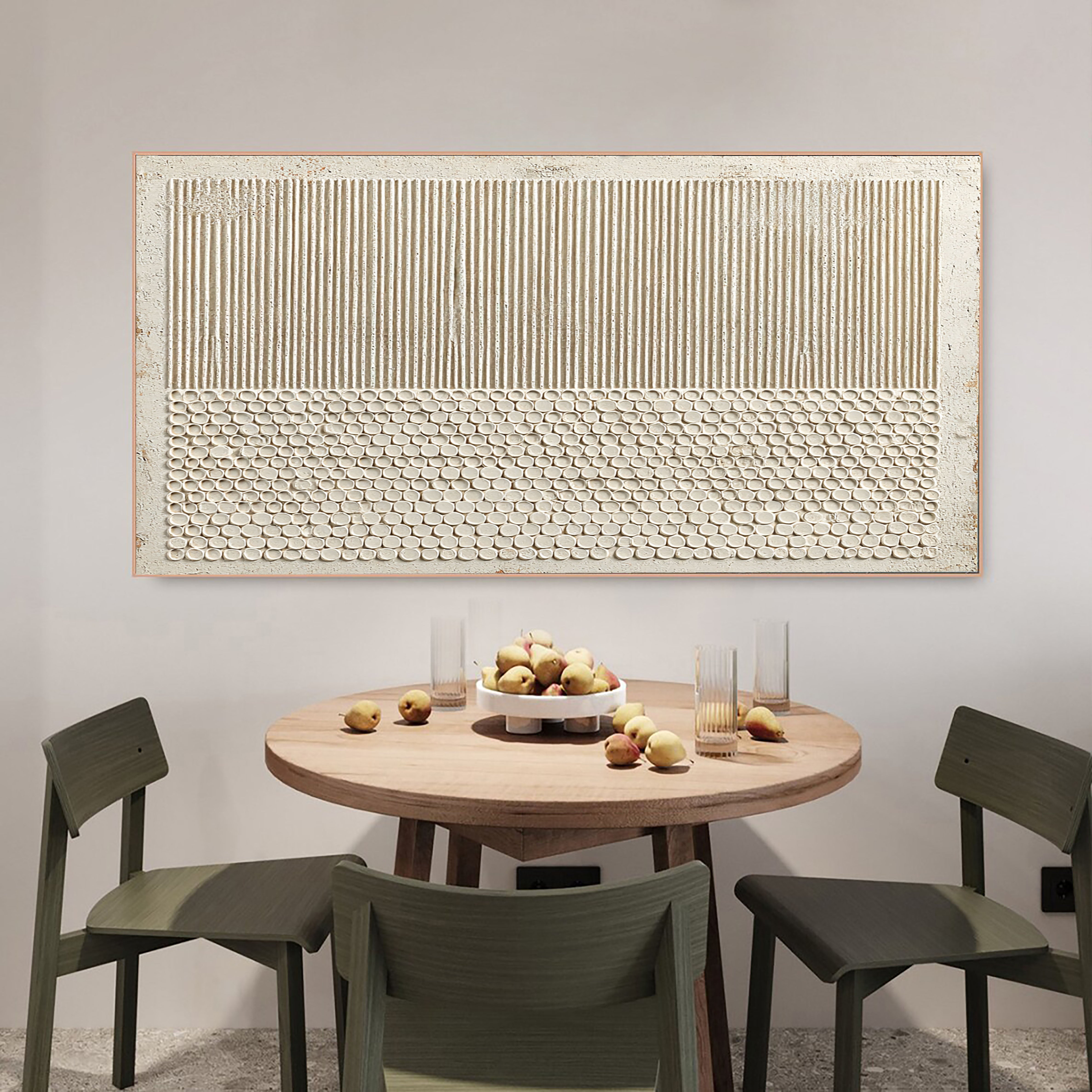 Textured Striated Squamose | Beige Tapestry
