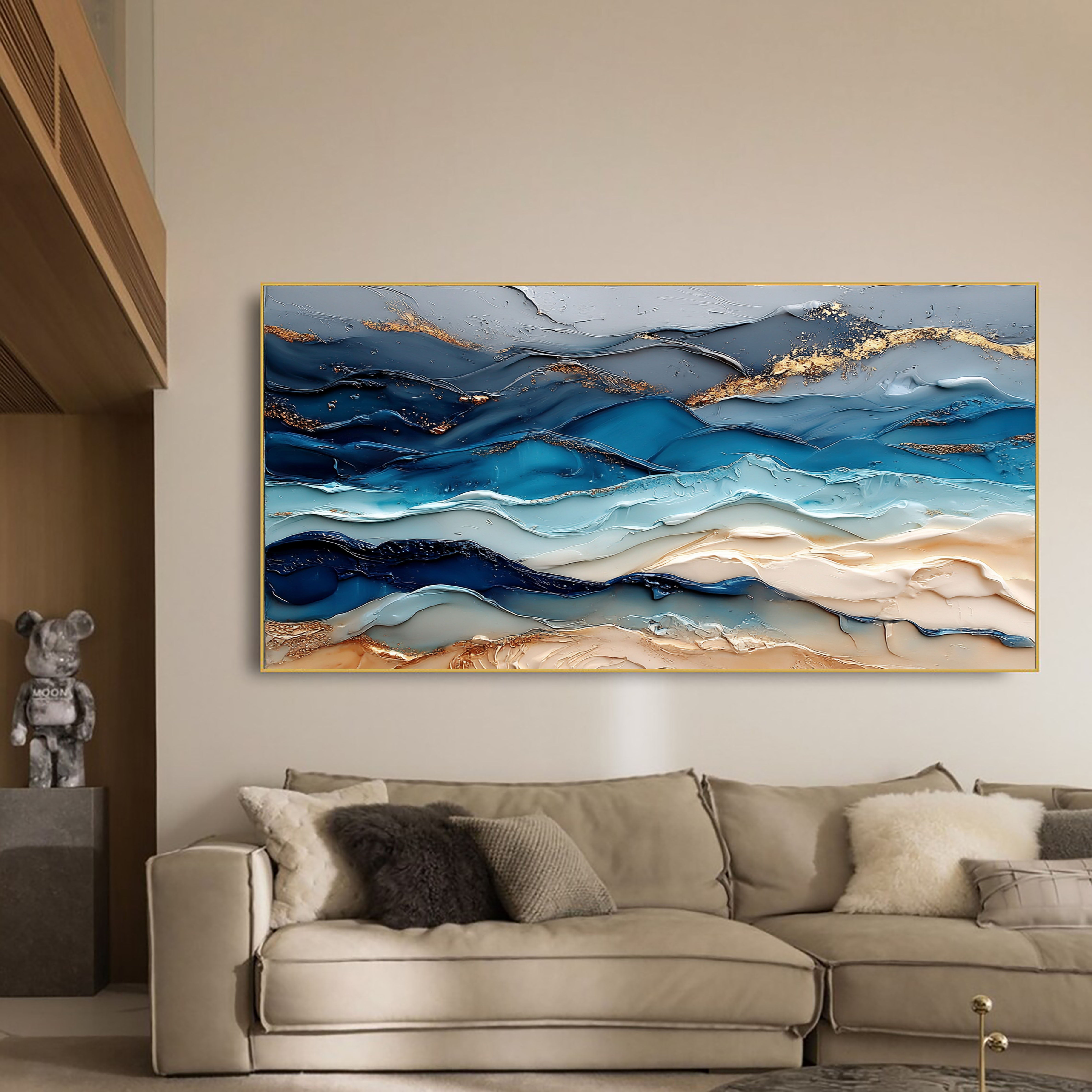 Textured Oceanic Opulence | Blue Gold