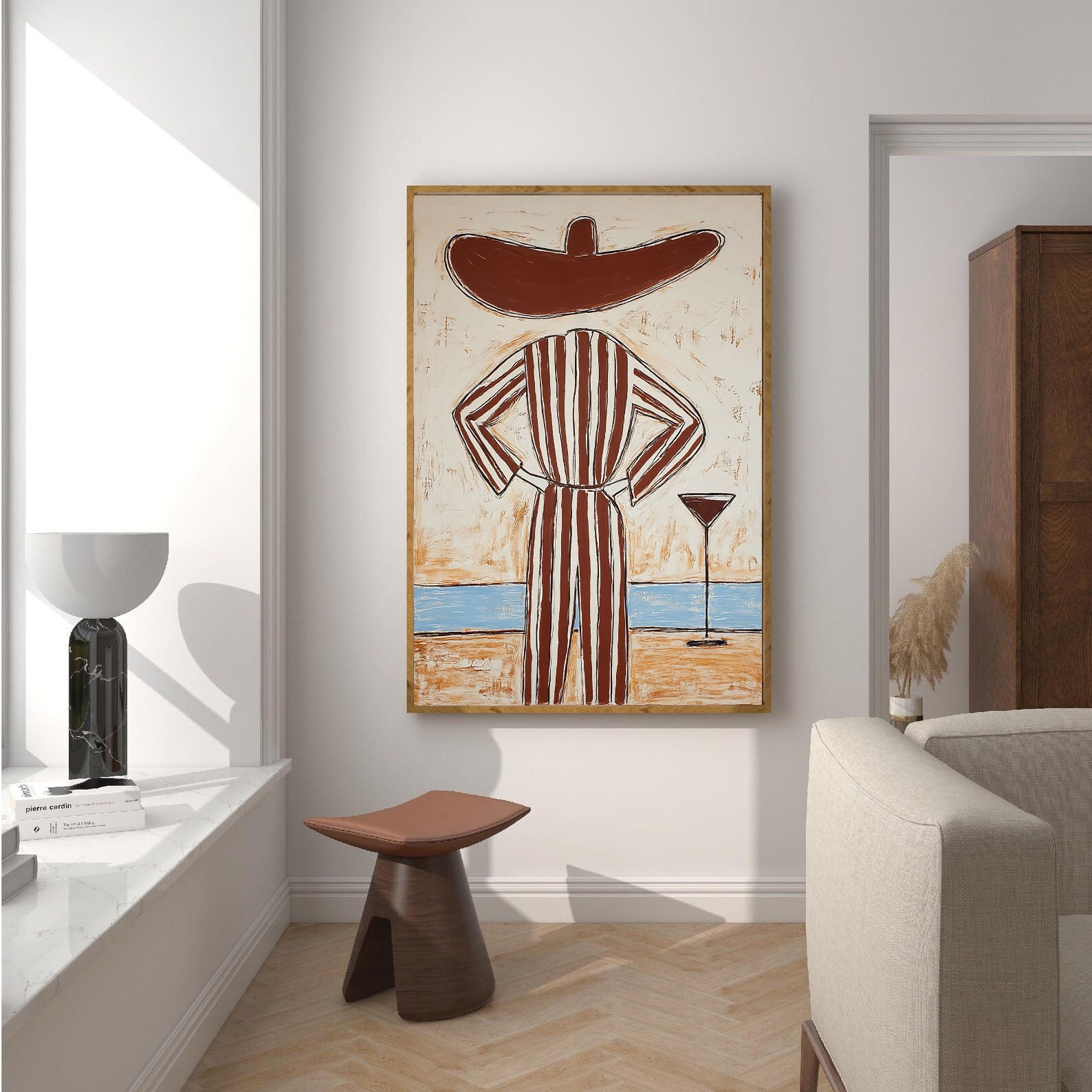 Whimsical Striped Silhouette | Leisure Lounge