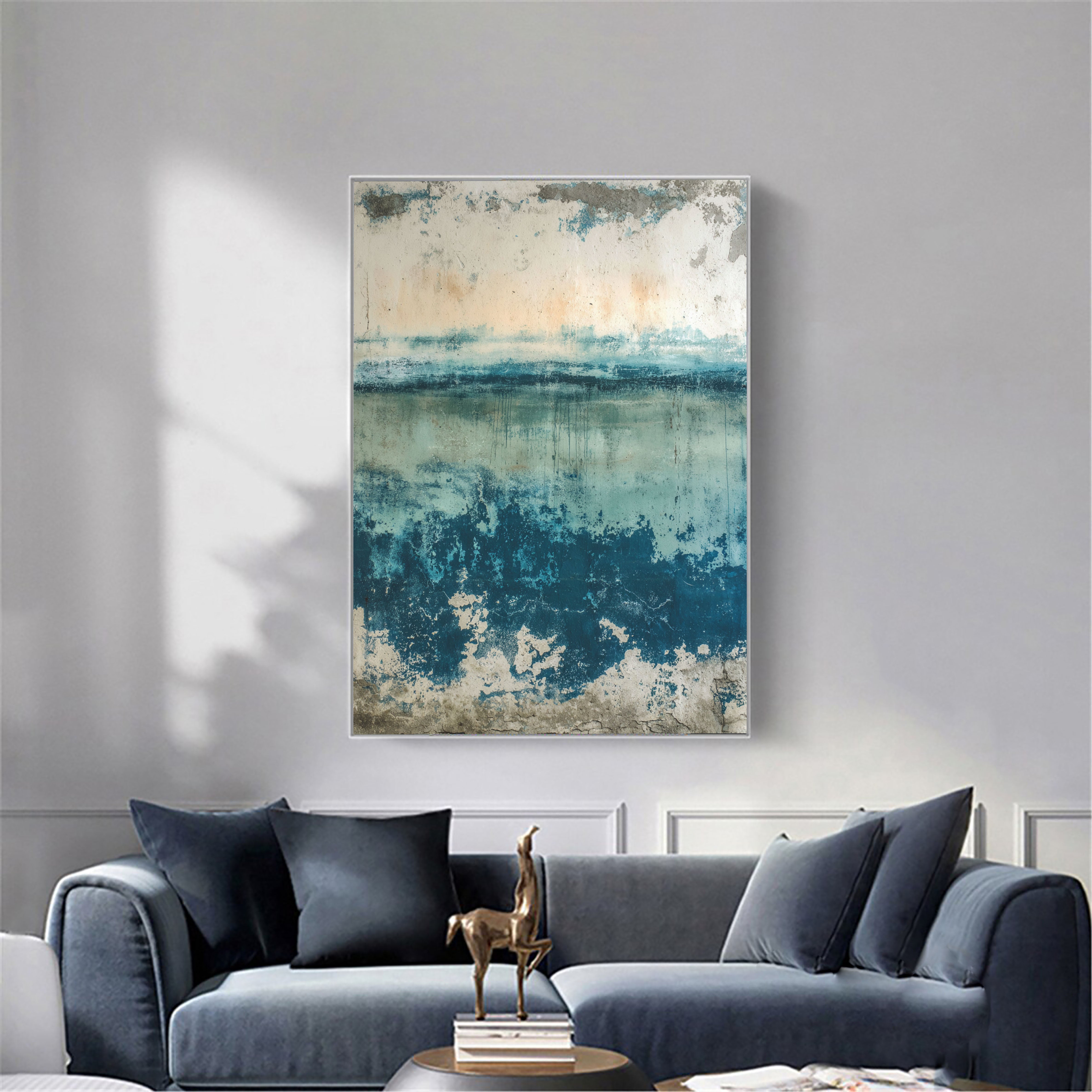 Textured Coastal Serenity | Blue Horizon