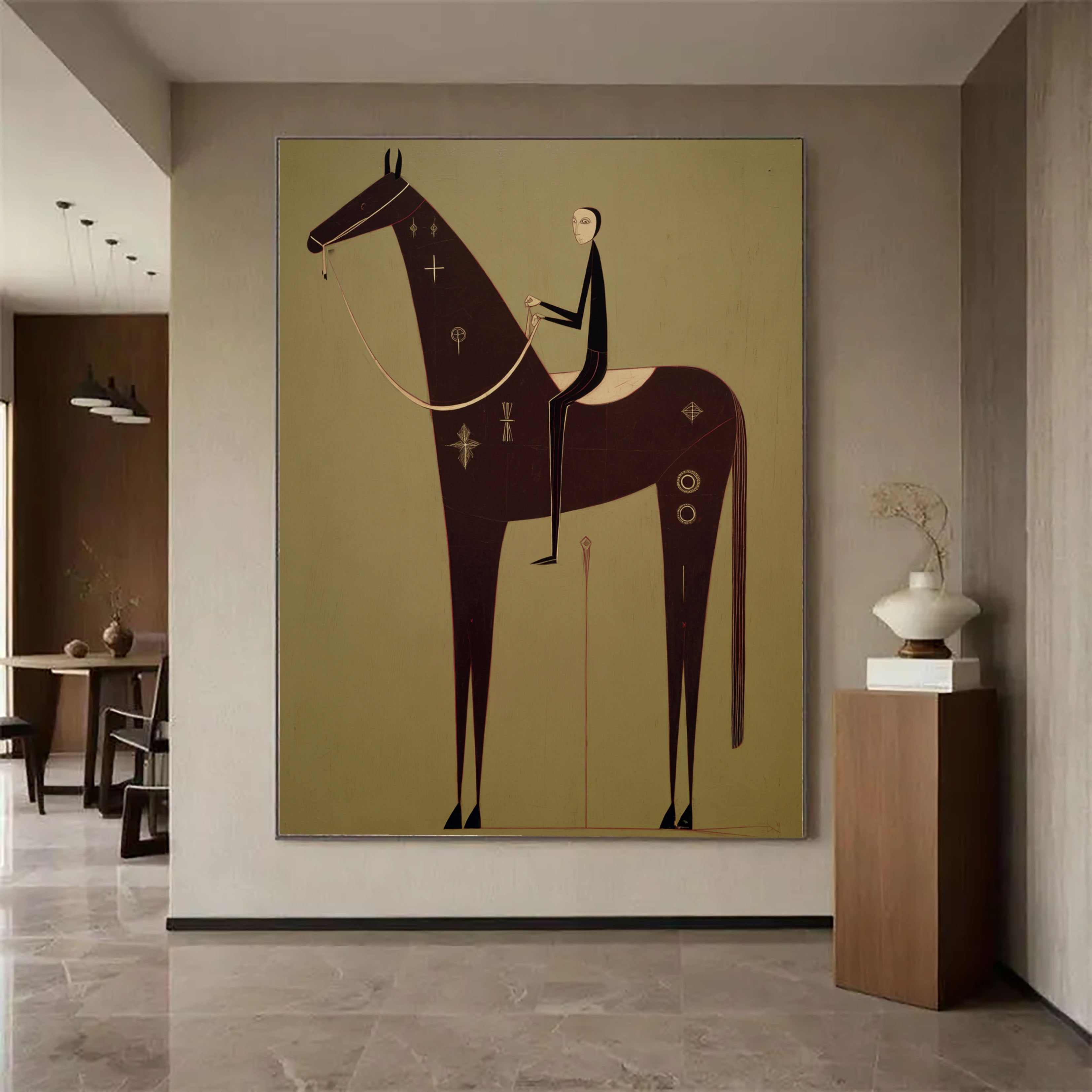 Textured Equine Serenity | Ornate Steed