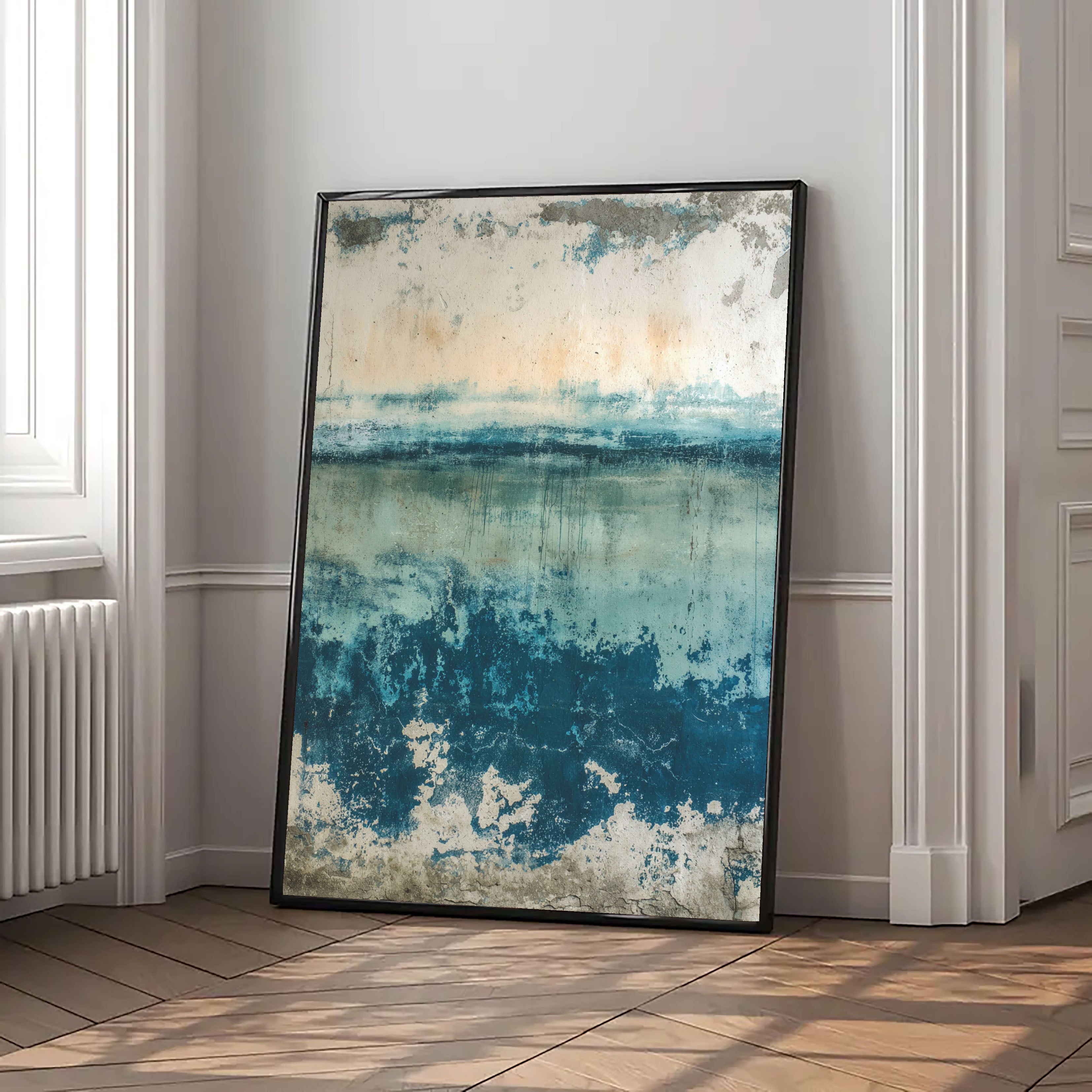 Textured Coastal Serenity | Blue Horizon