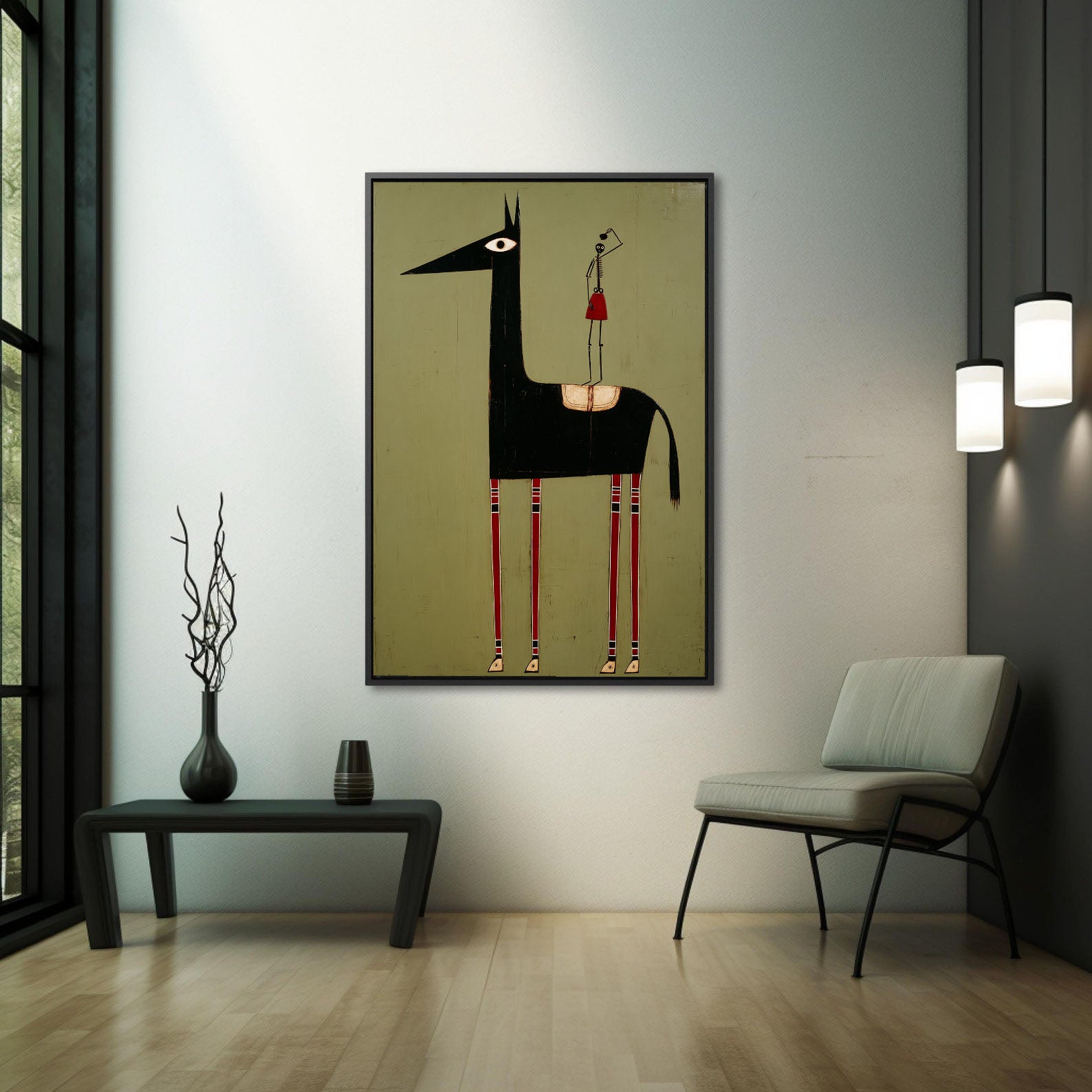 Textured Fantastical Equine | Skeletal Rider