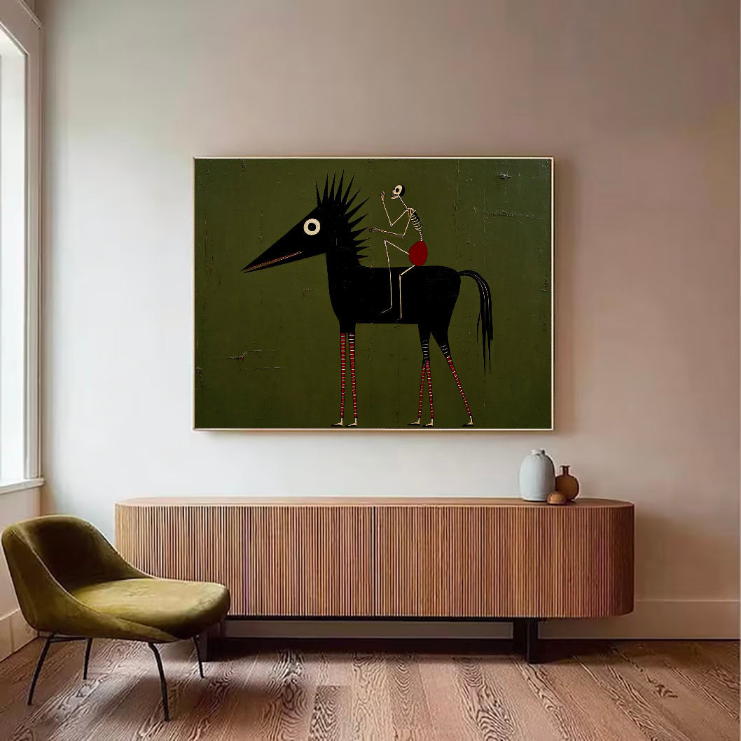 Textured Spiky Equine | Skeletal Rider