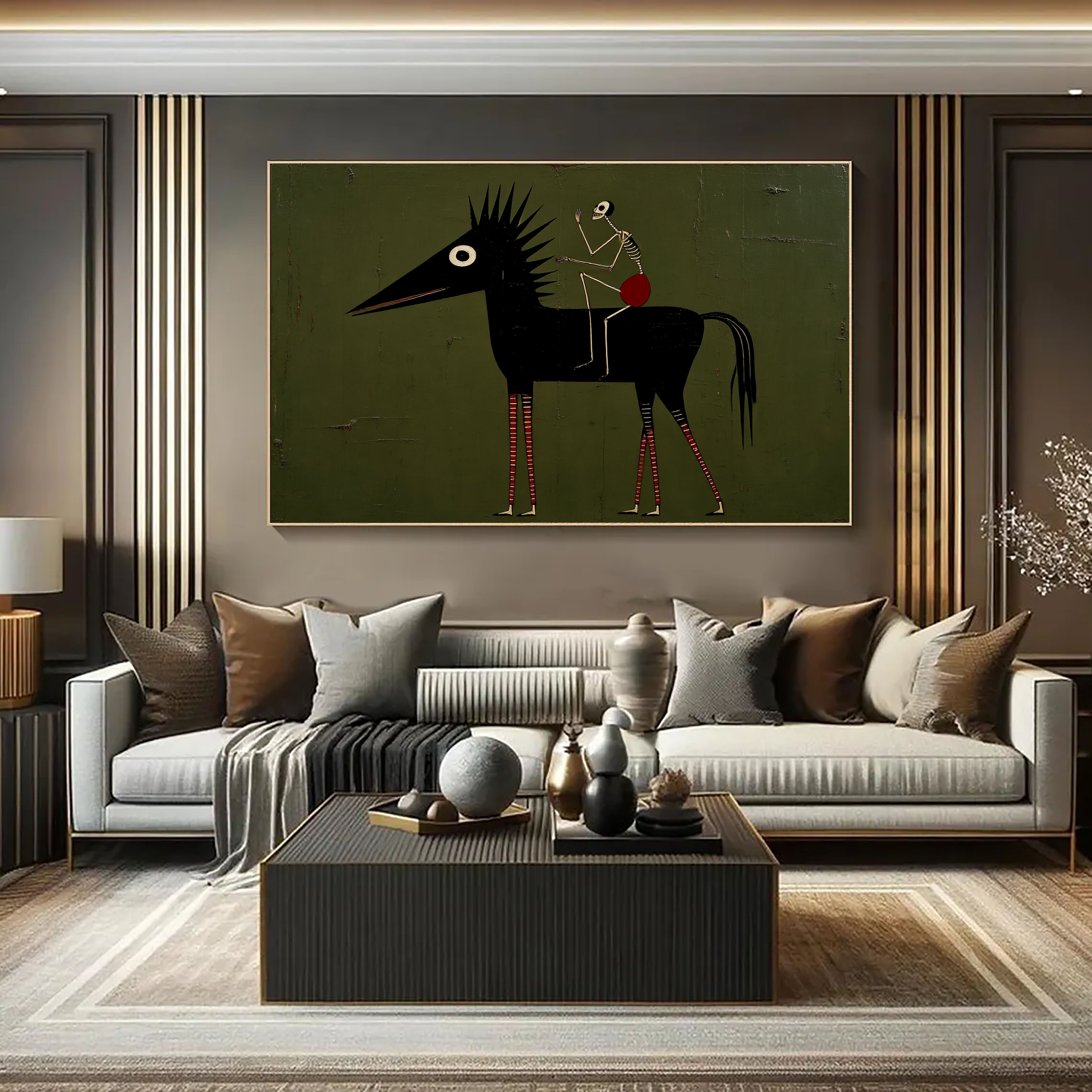 Textured Spiky Equine | Skeletal Rider