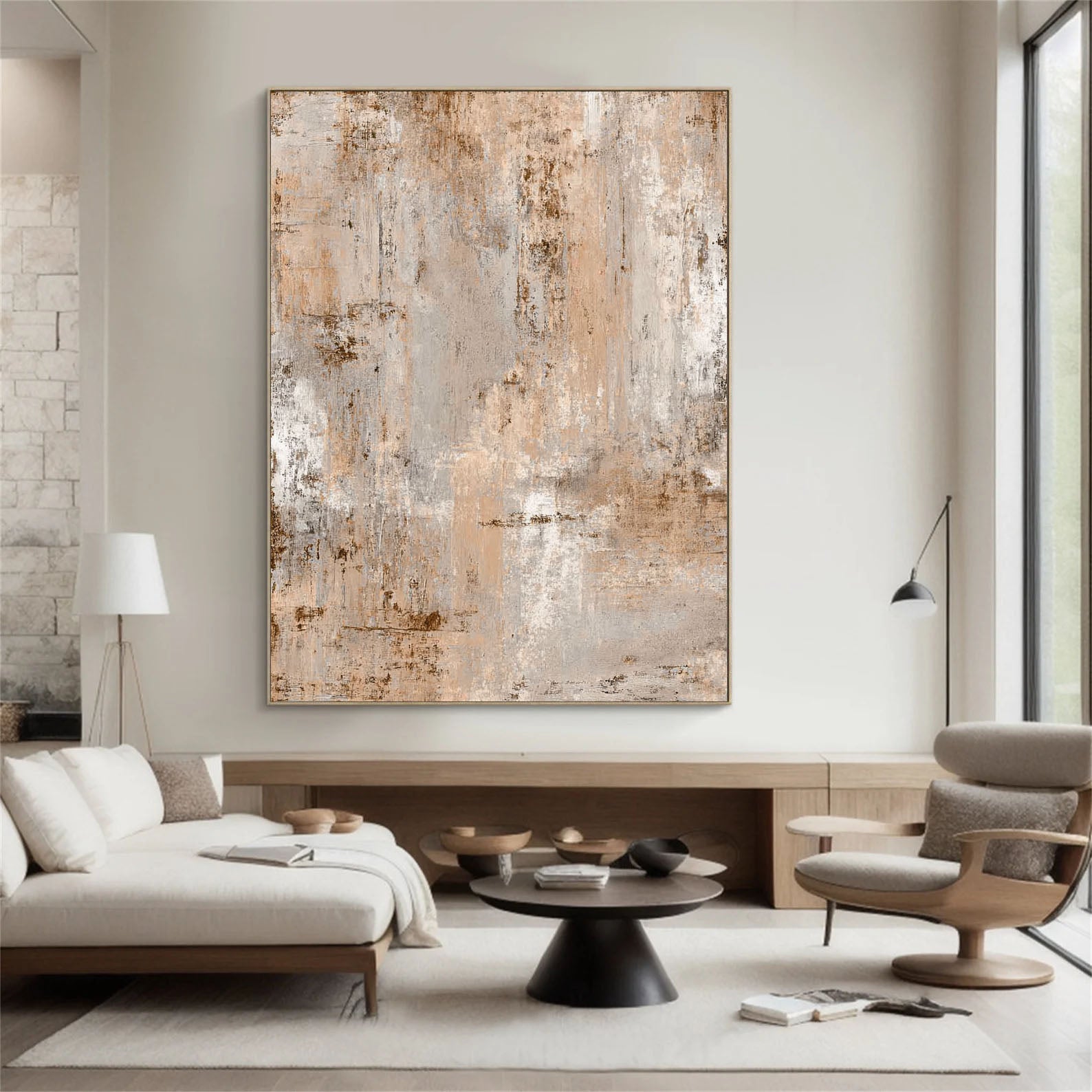 Textured Weathered Warmth | Rustic Beige