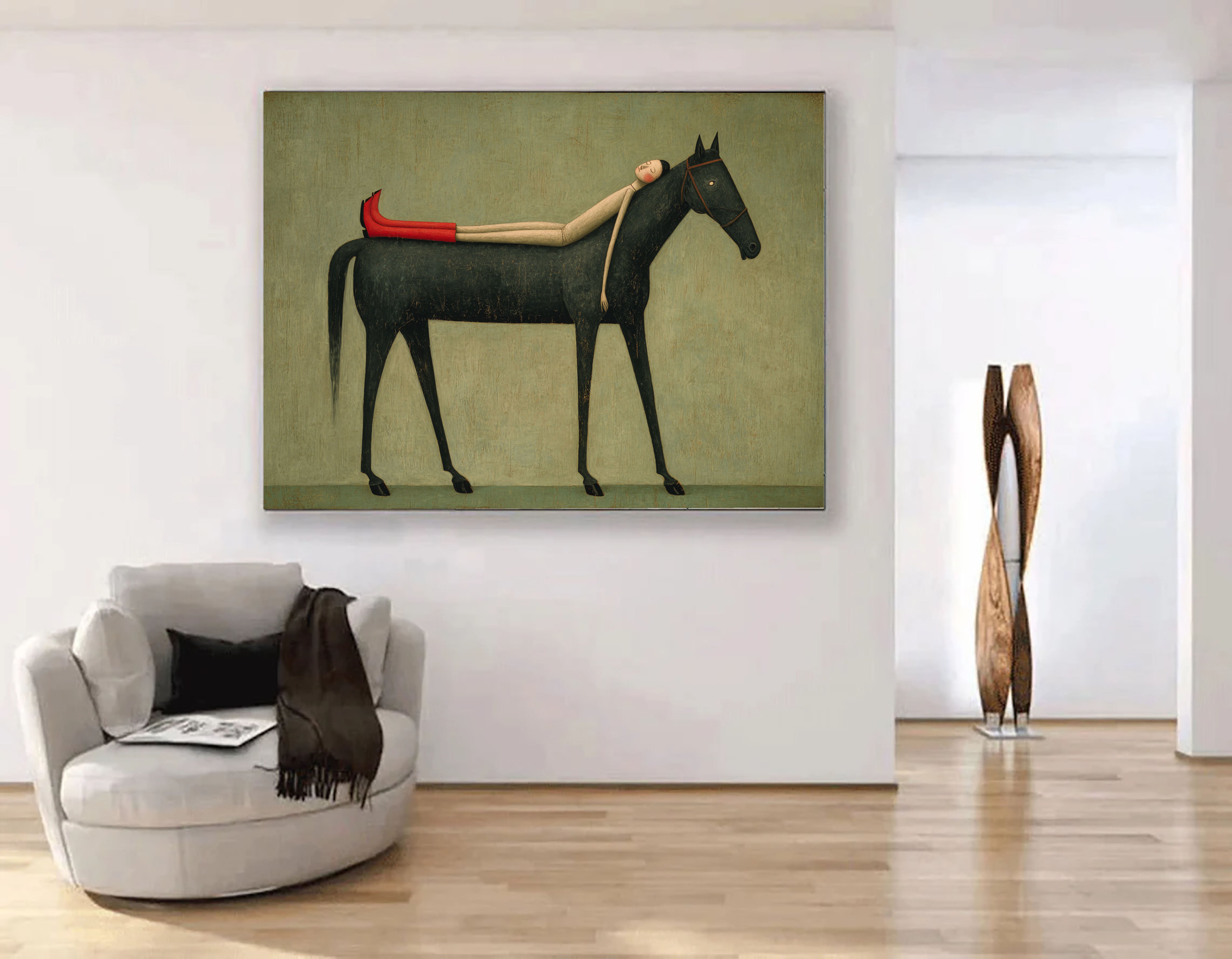 Textured Languid Equine | Scarlet Repose