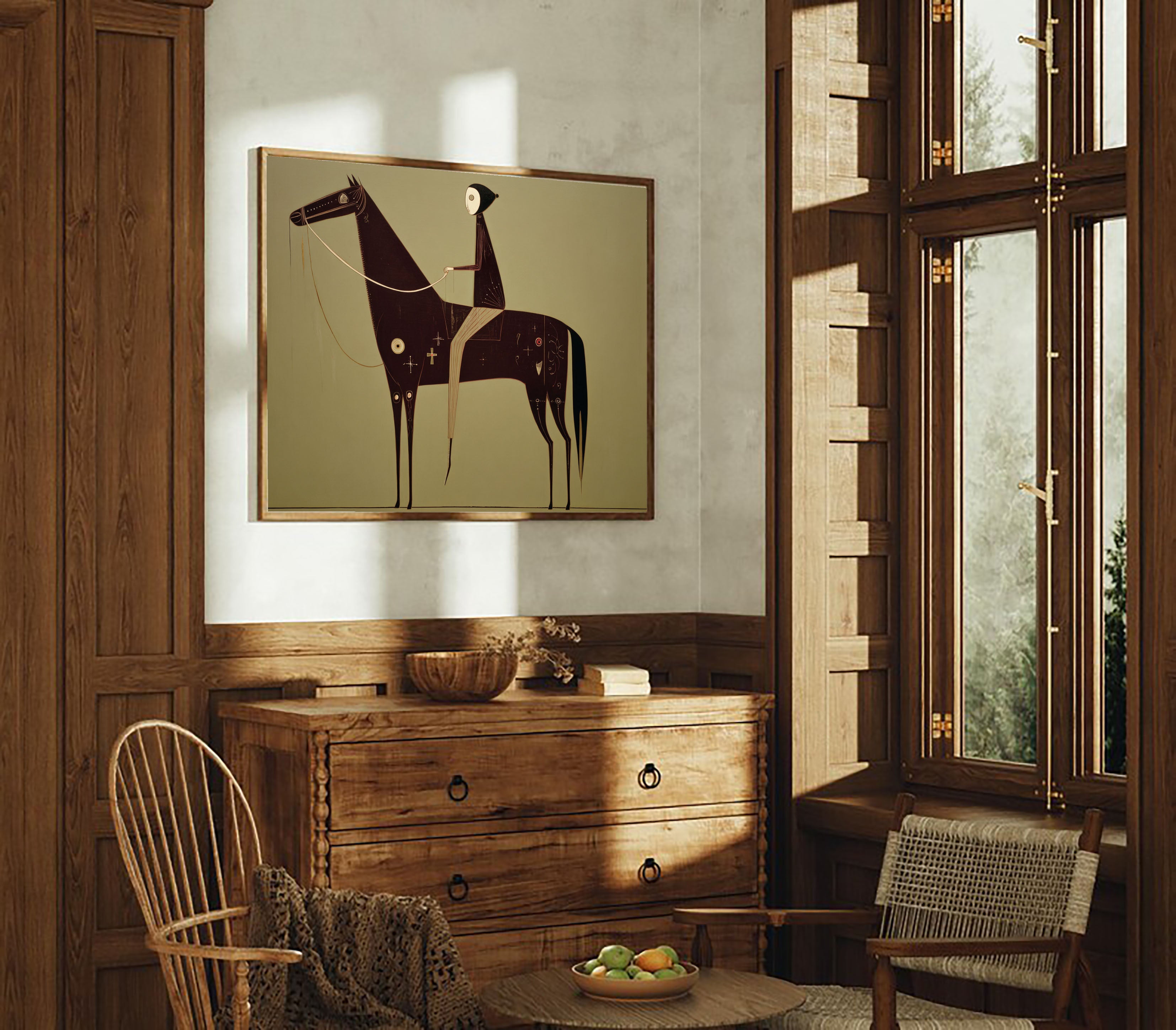 Textured Ornate Equine | Symboled Rider