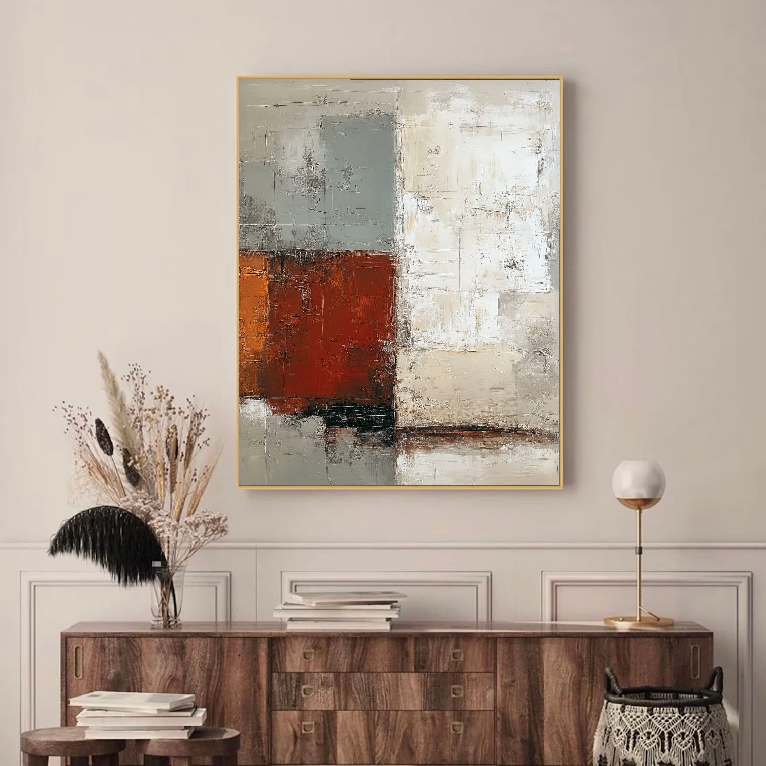 Textured Geometric Warmth | Rustic Blocks