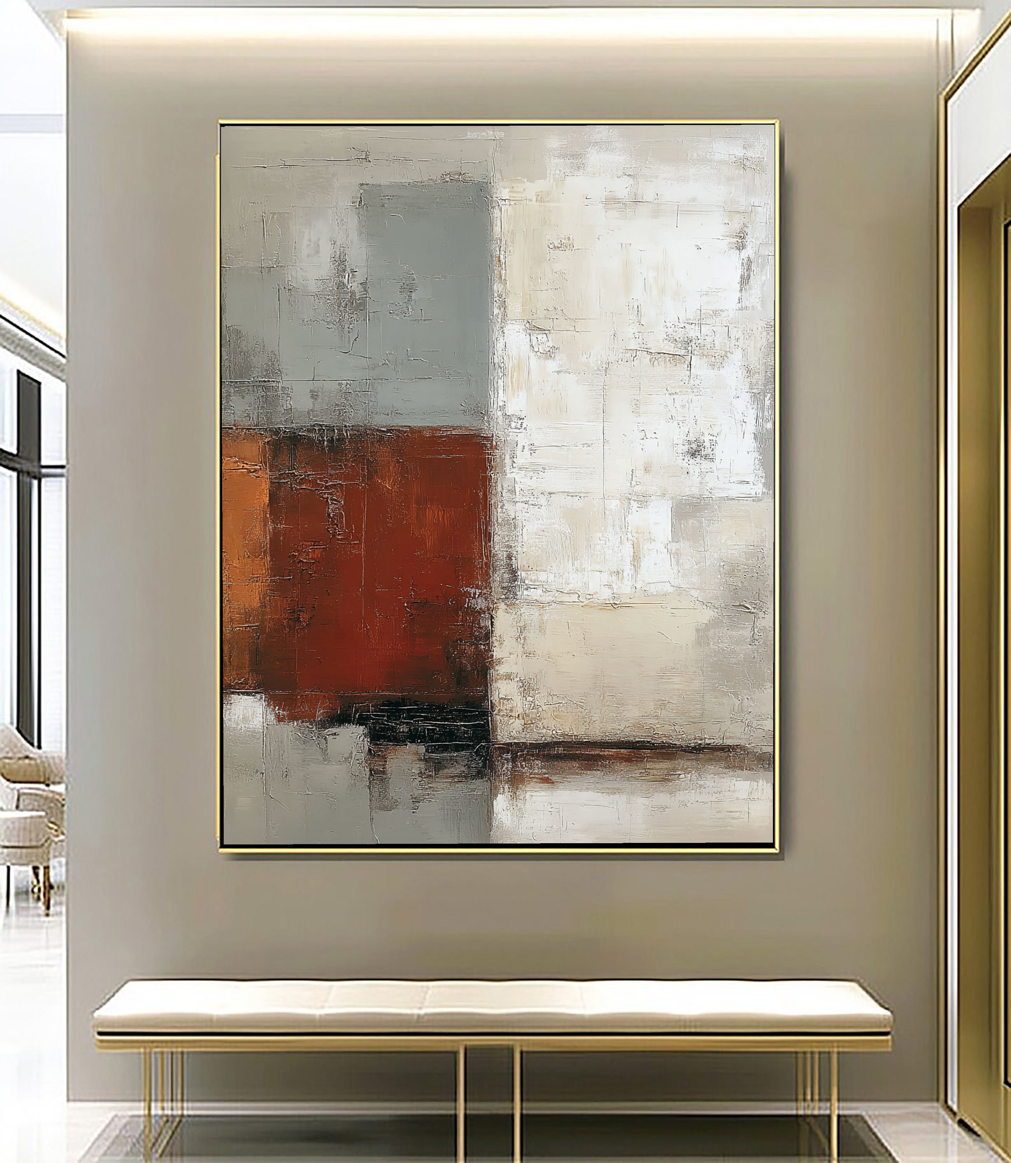 Textured Geometric Warmth | Rustic Blocks