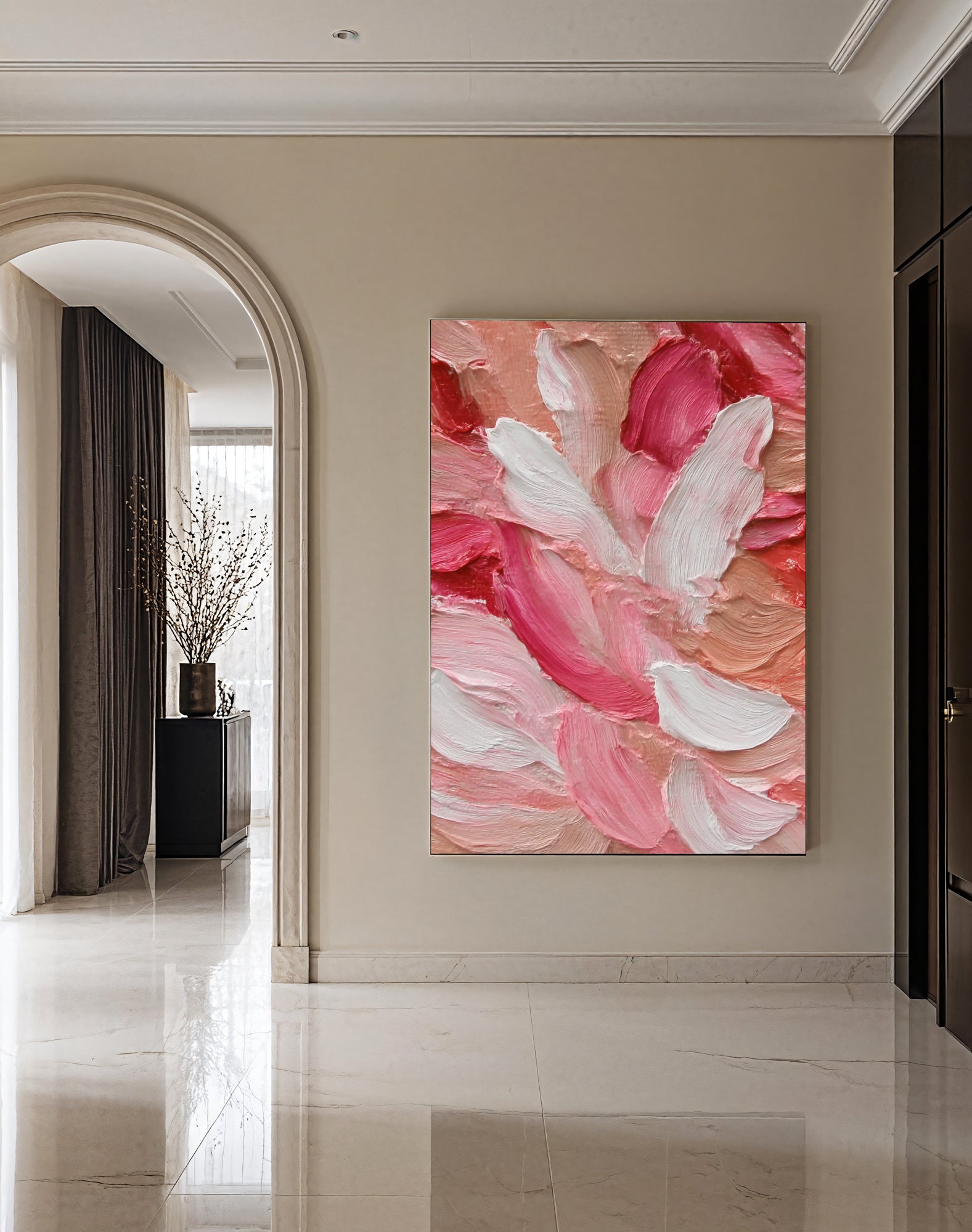 Textured Blush Petals | Coral Flush