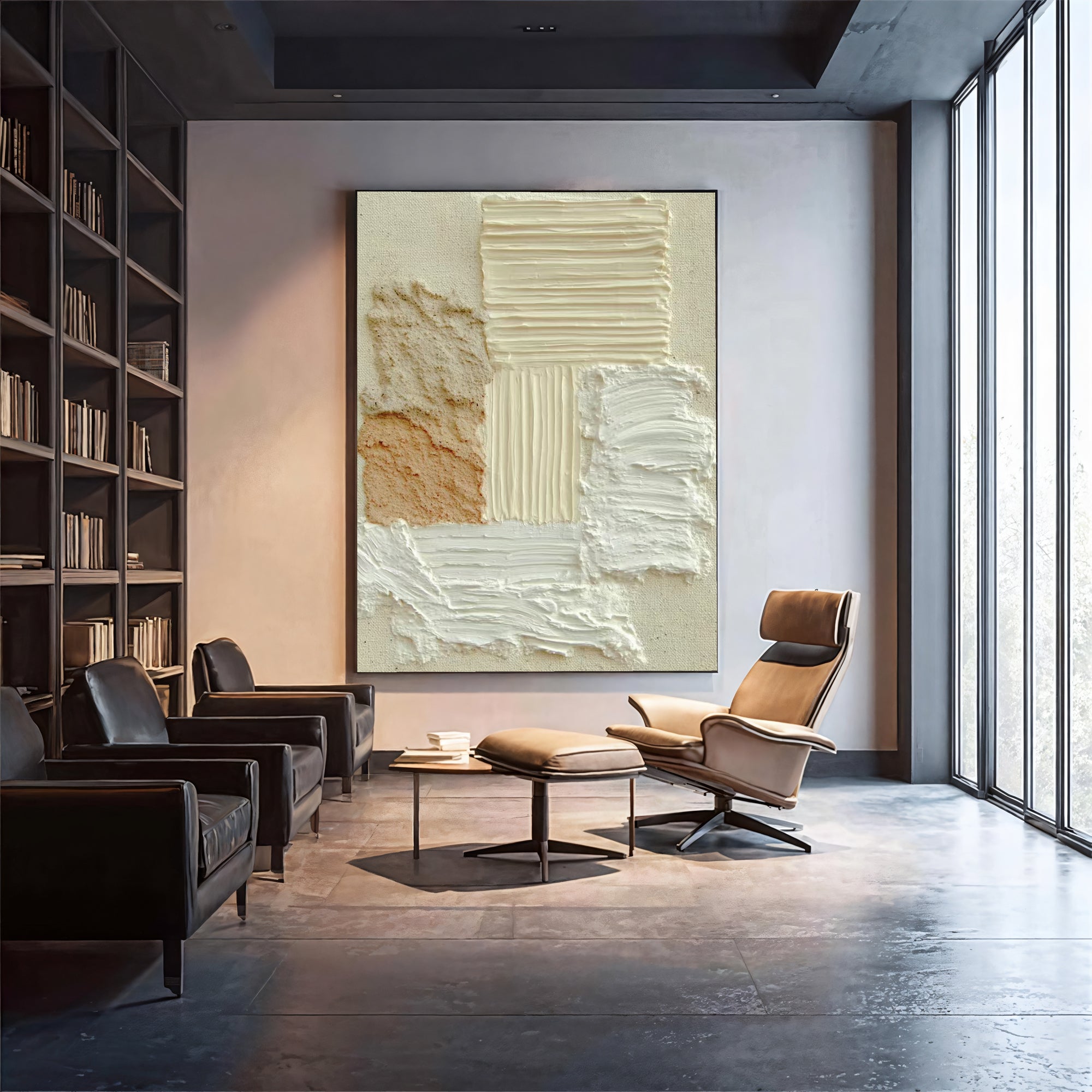 Textured Creamy Warmth | Beige Ivory