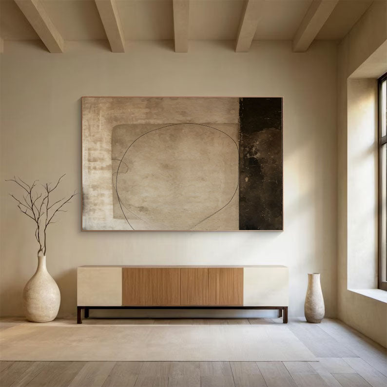 Textured Contour Mediation | Beige Sphere