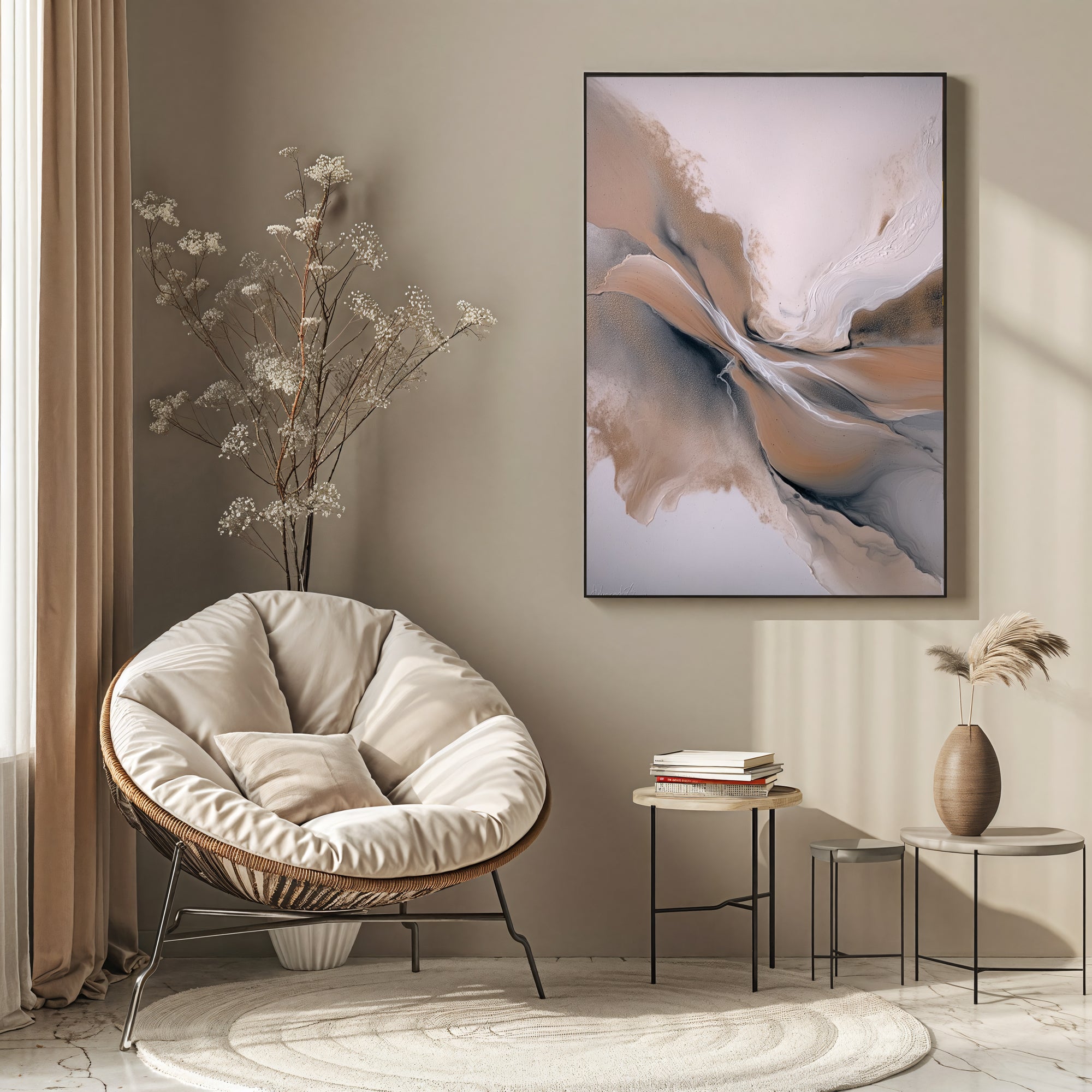 Textured Ethereal Swirls | Blush Hues