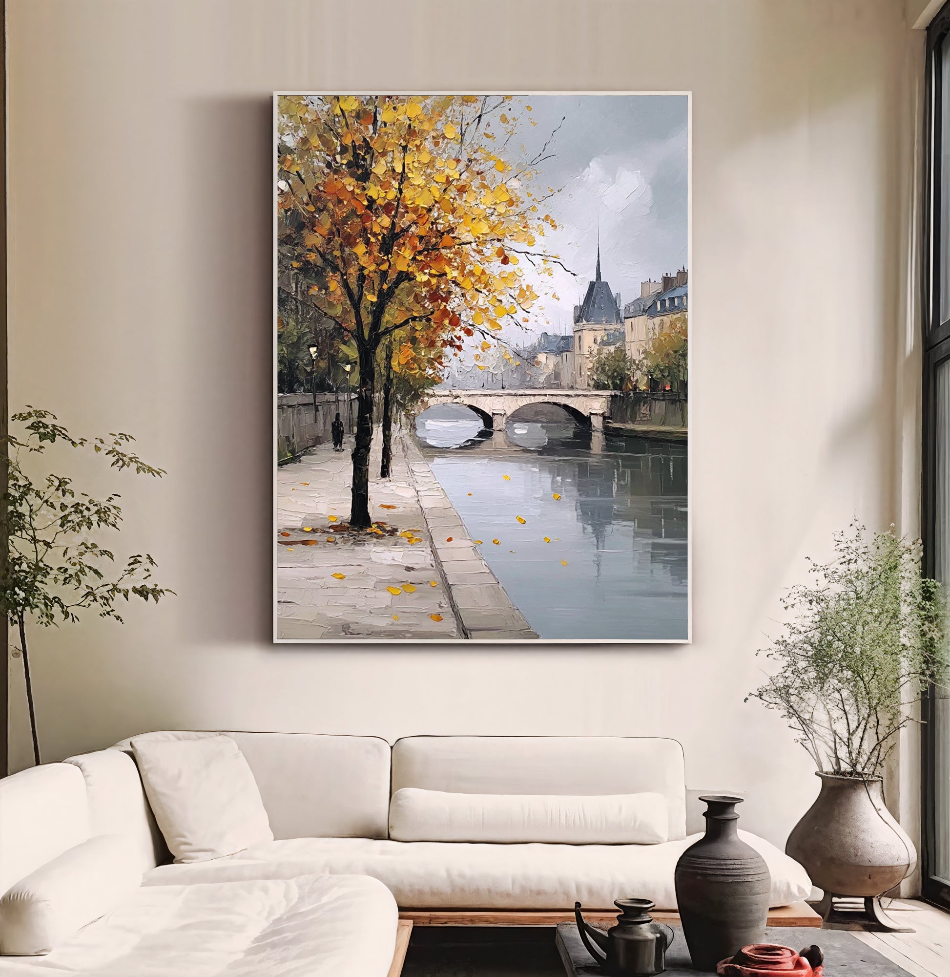 Textured Autumnal Quay | Parisian Glow