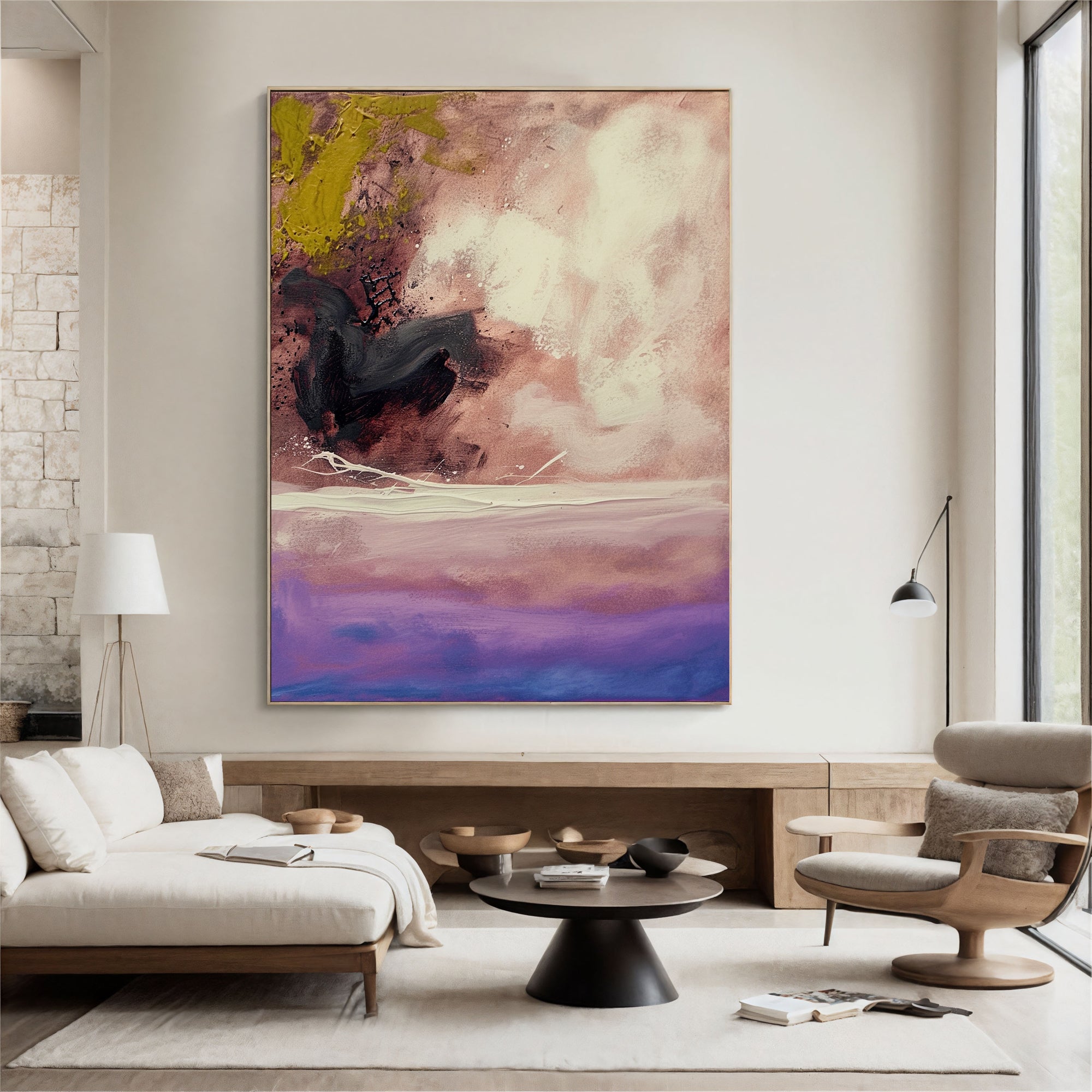 Textured Violet Vibrance | Purple Yellow