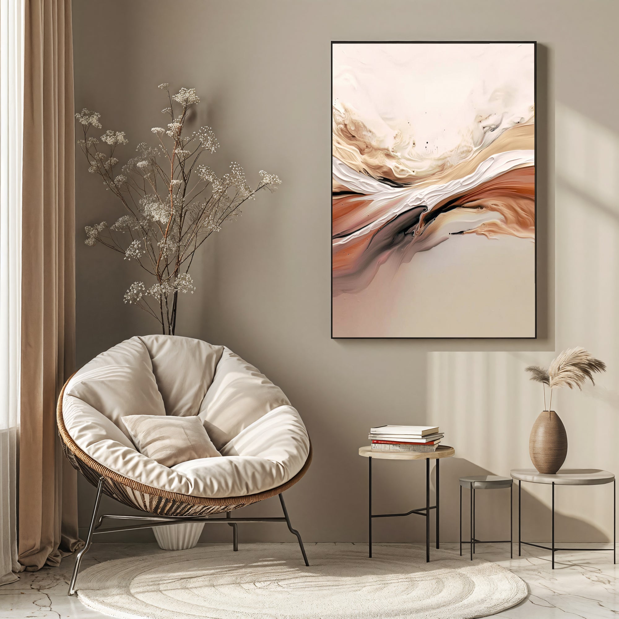 Textured Warm Swirls | Blush Hues