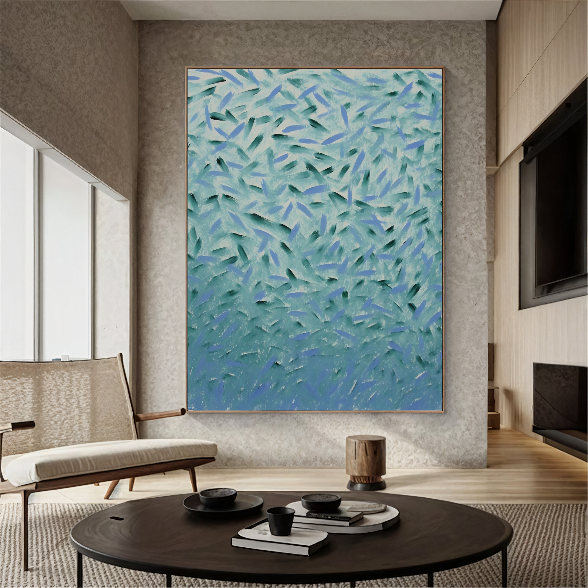 Textured Strokes Vibrance | Blue Teal