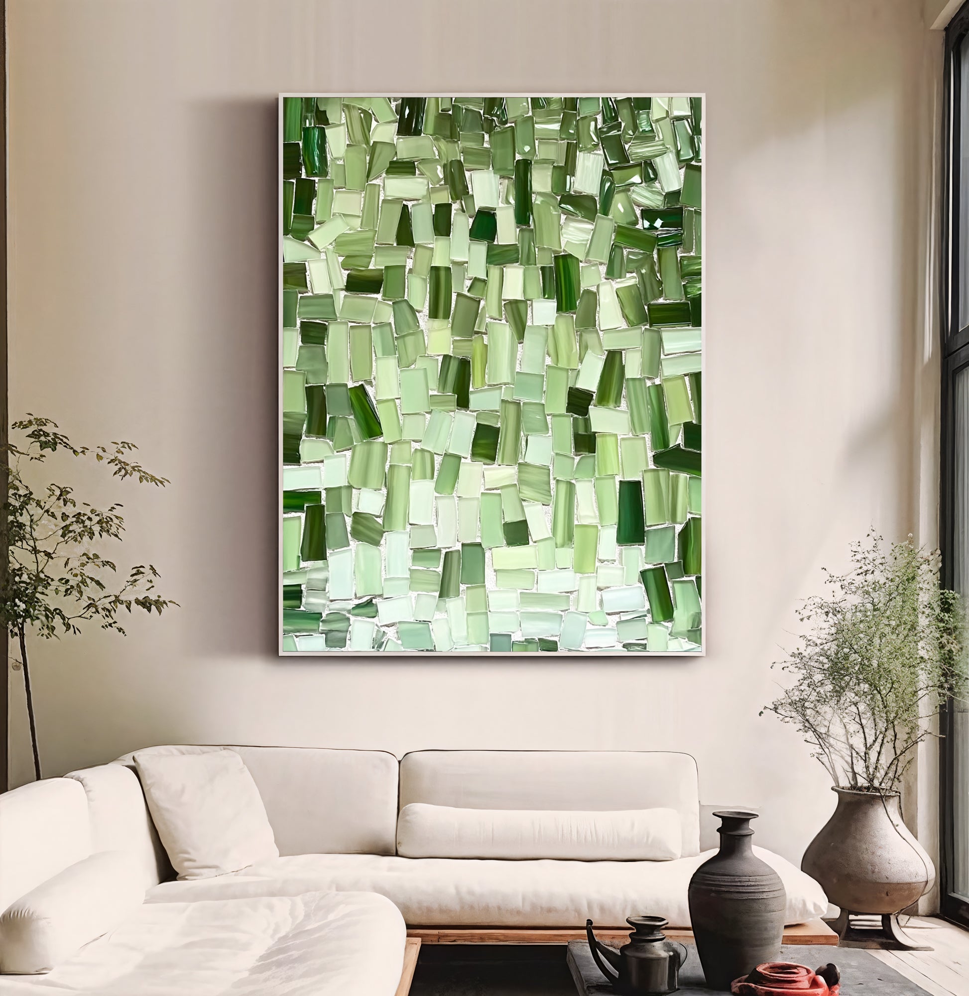 Textured Emerald Mosaic | Sage Luster