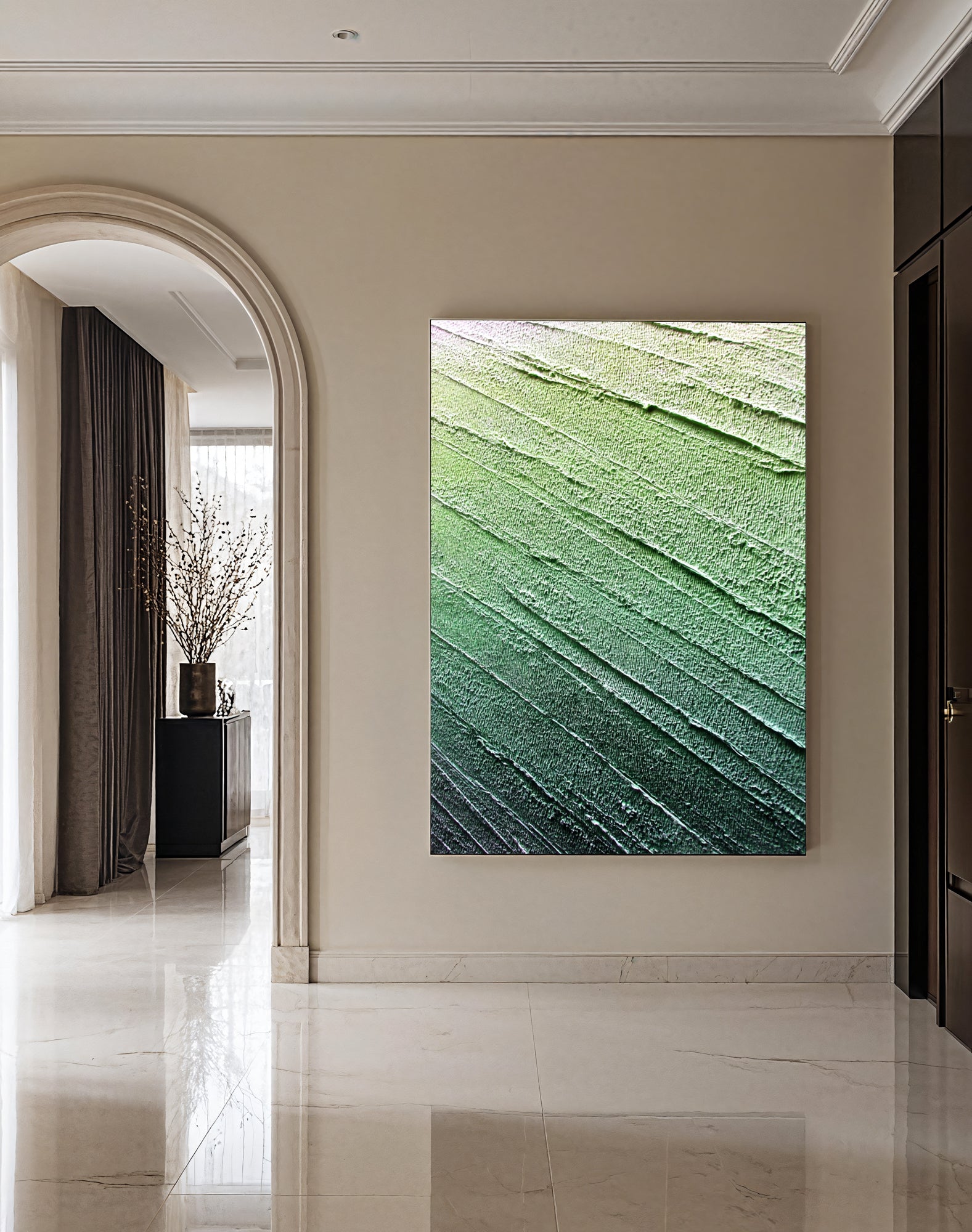 Textured Verdant Strokes | Forest Hues