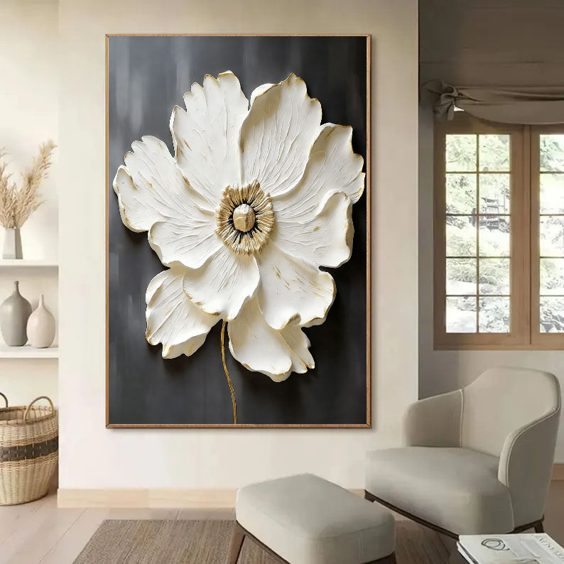 Sculpted Petal Elegance | Gilded Bloom
