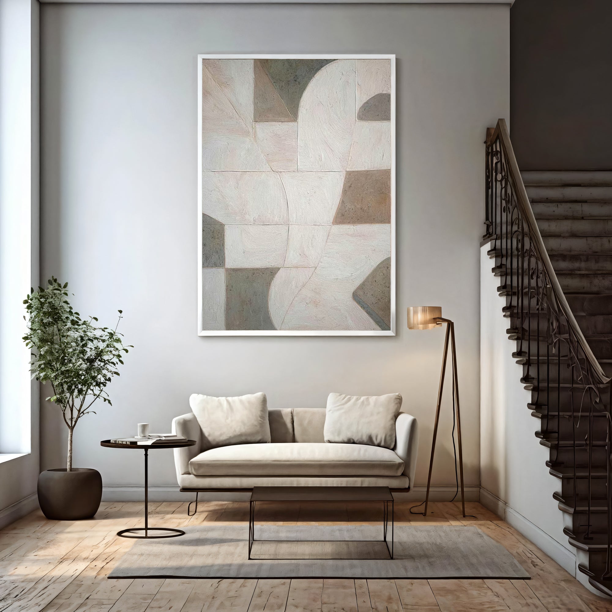 Textured Geometric Elegance | Muted Hues