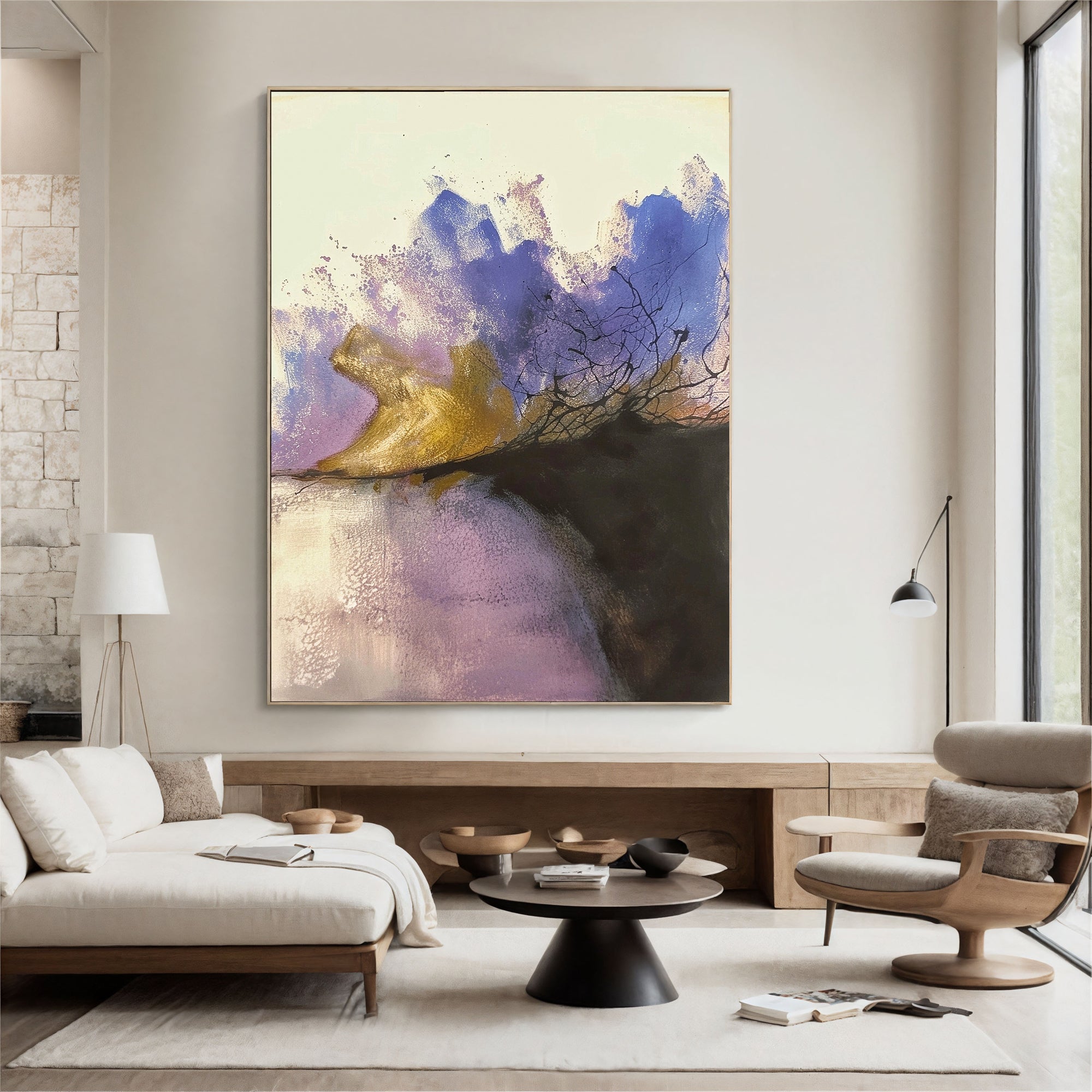 Textured Violet Luxury | Purple Gold