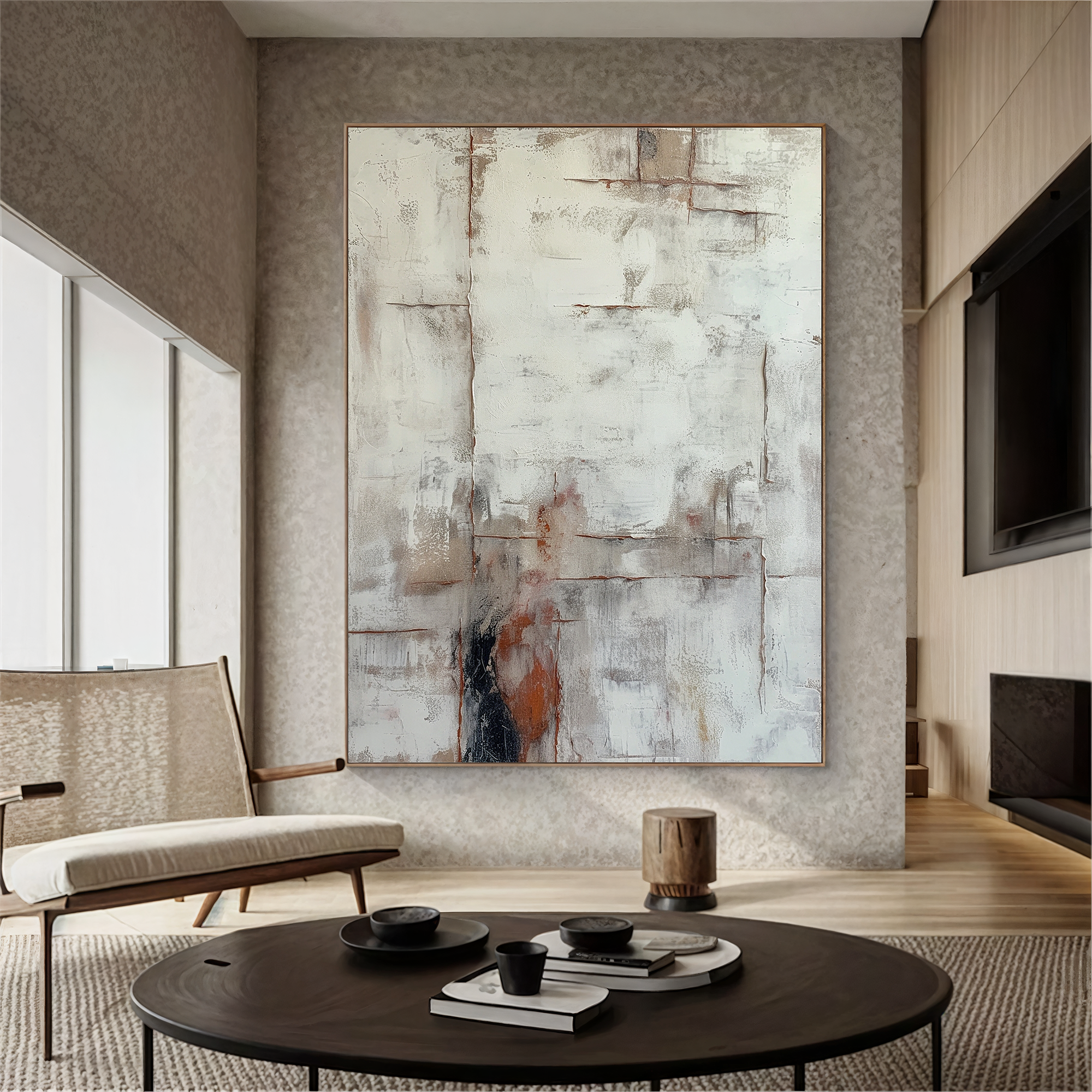 Textured Abstract Nuance | Grey Rust