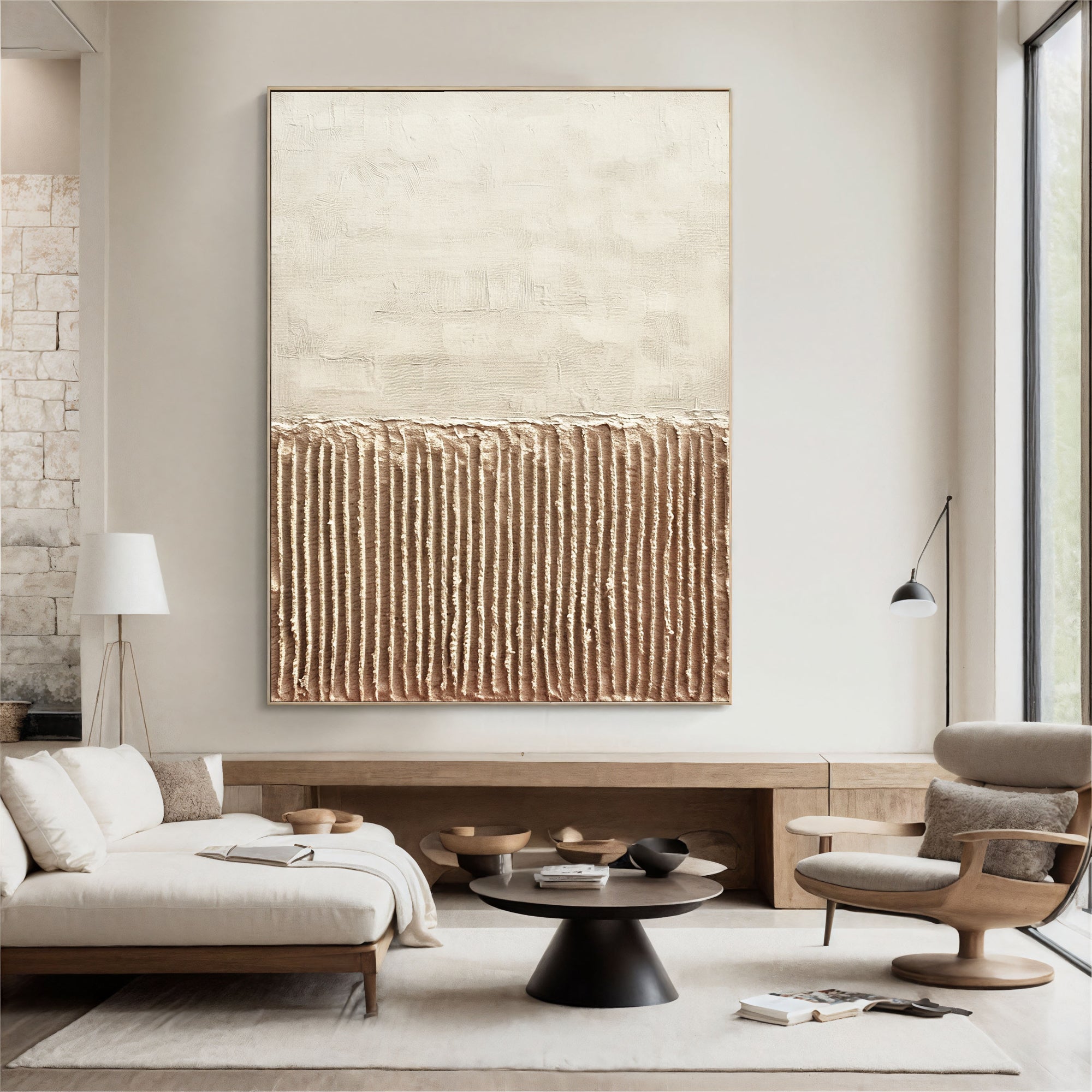 Textured Gold Elegance | Beige Accents