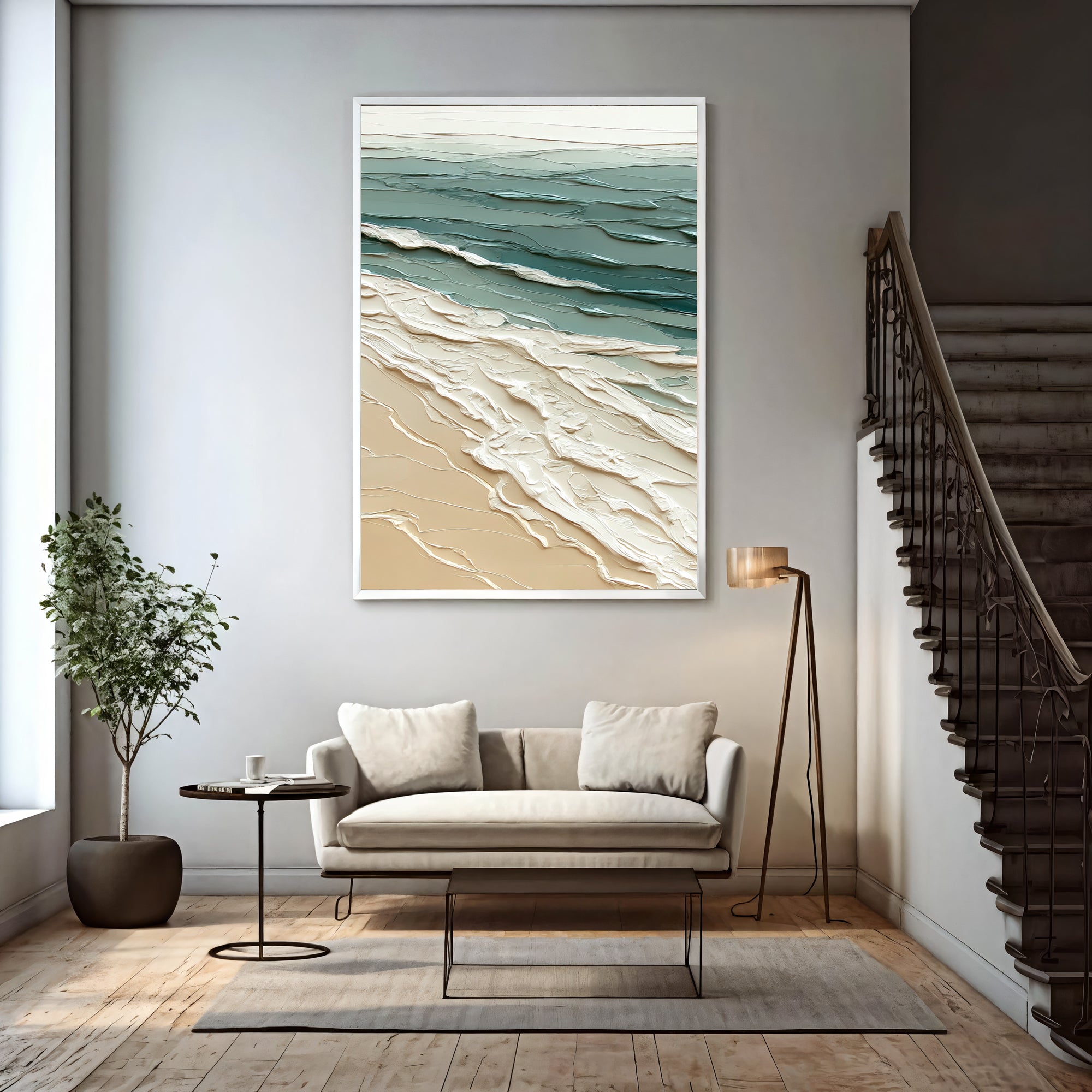Textured Coastal Ripples | Sandy Foam