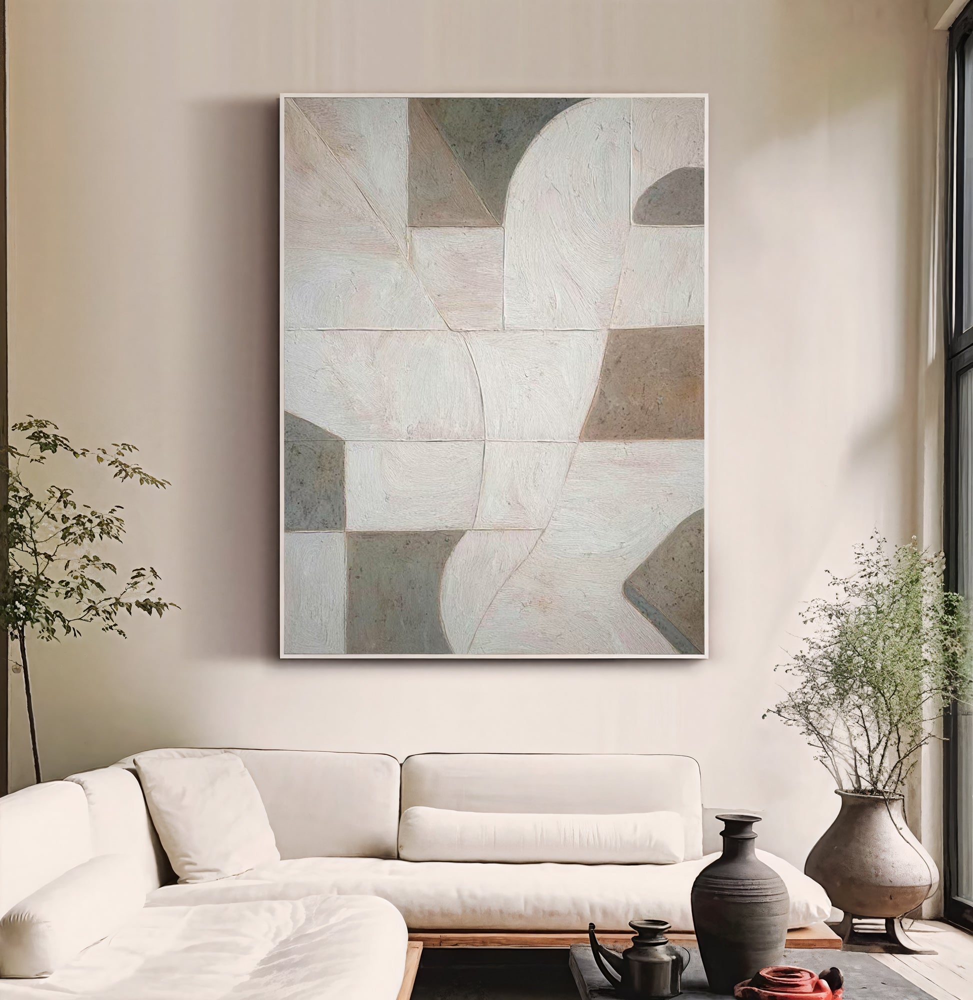 Textured Geometric Elegance | Muted Hues