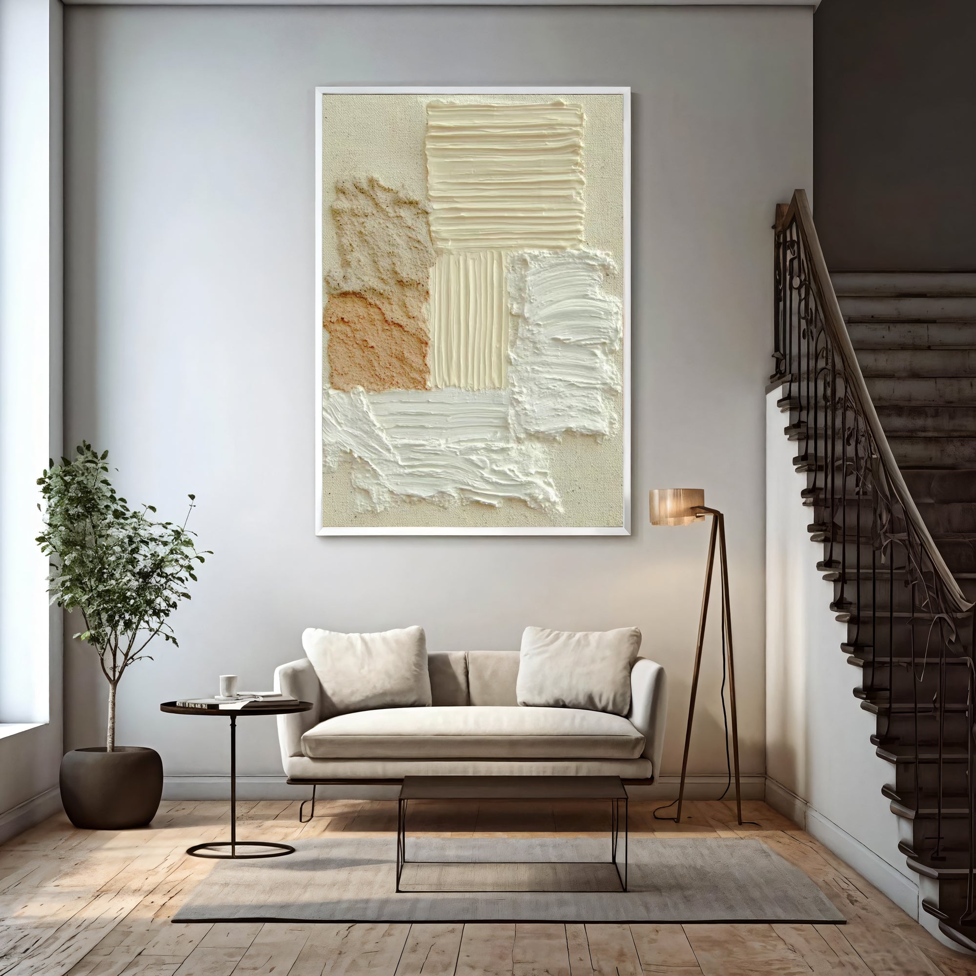 Textured Creamy Warmth | Beige Ivory