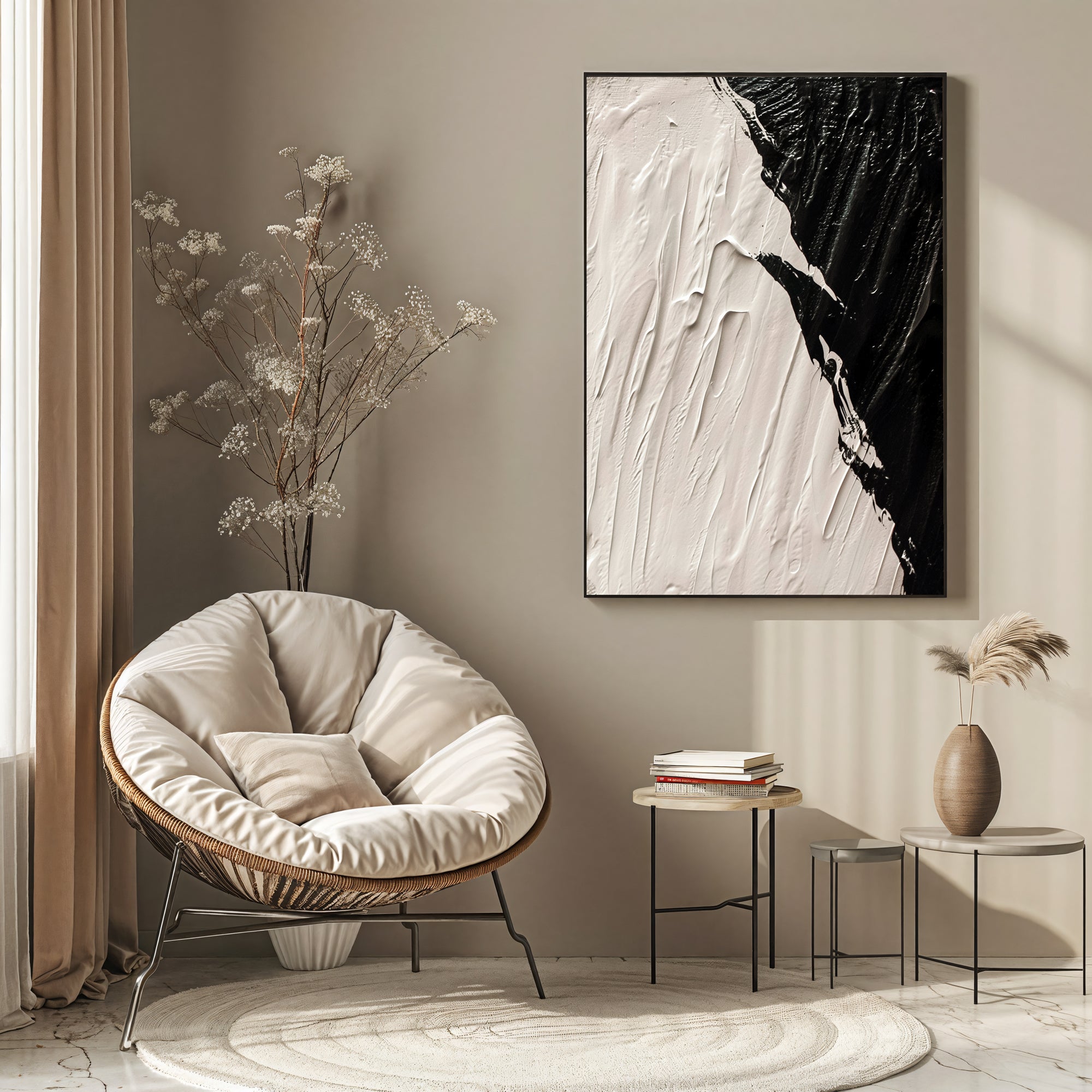 Textured Monochrome Drama | Black White