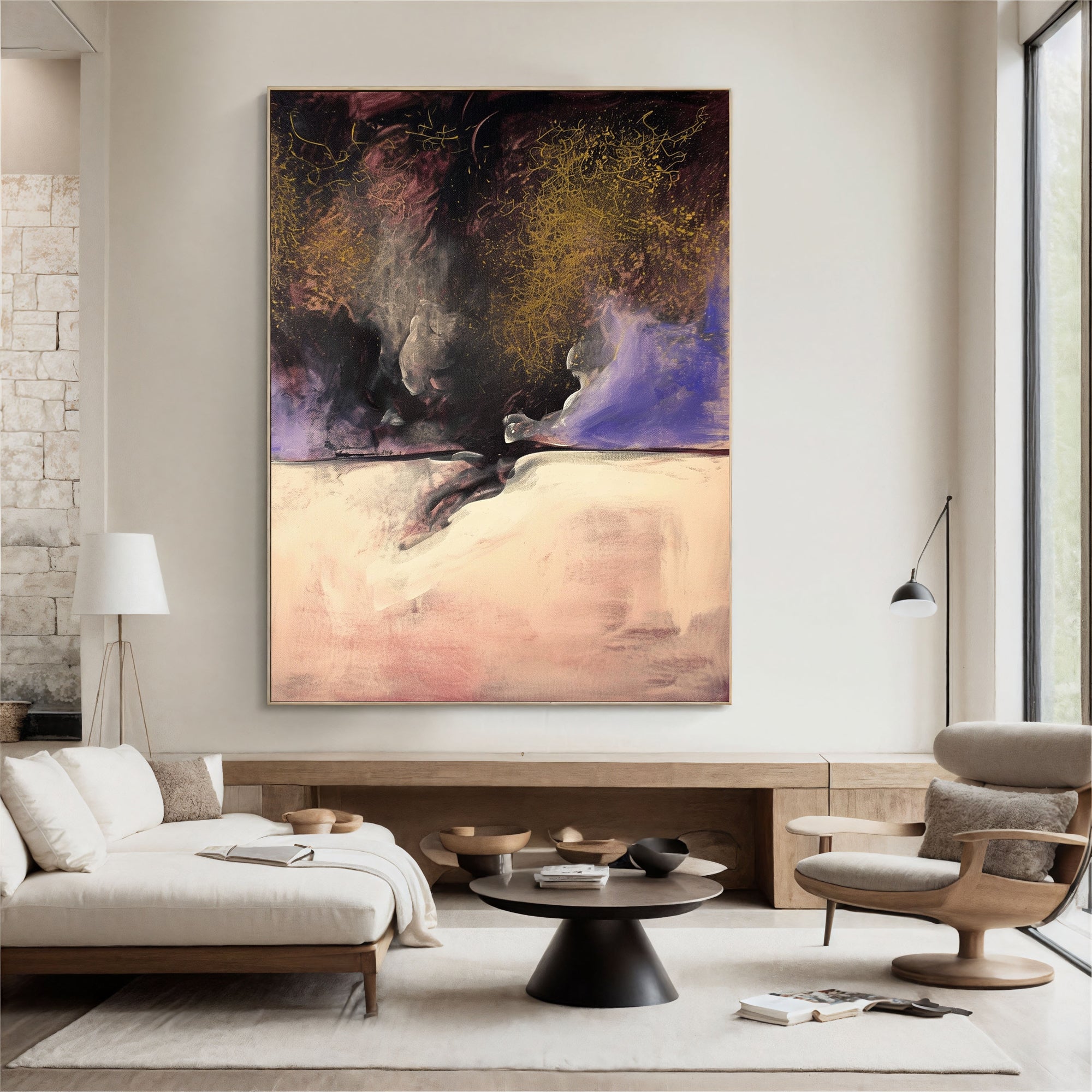 Textured Amethyst Opulence | Purple Gold