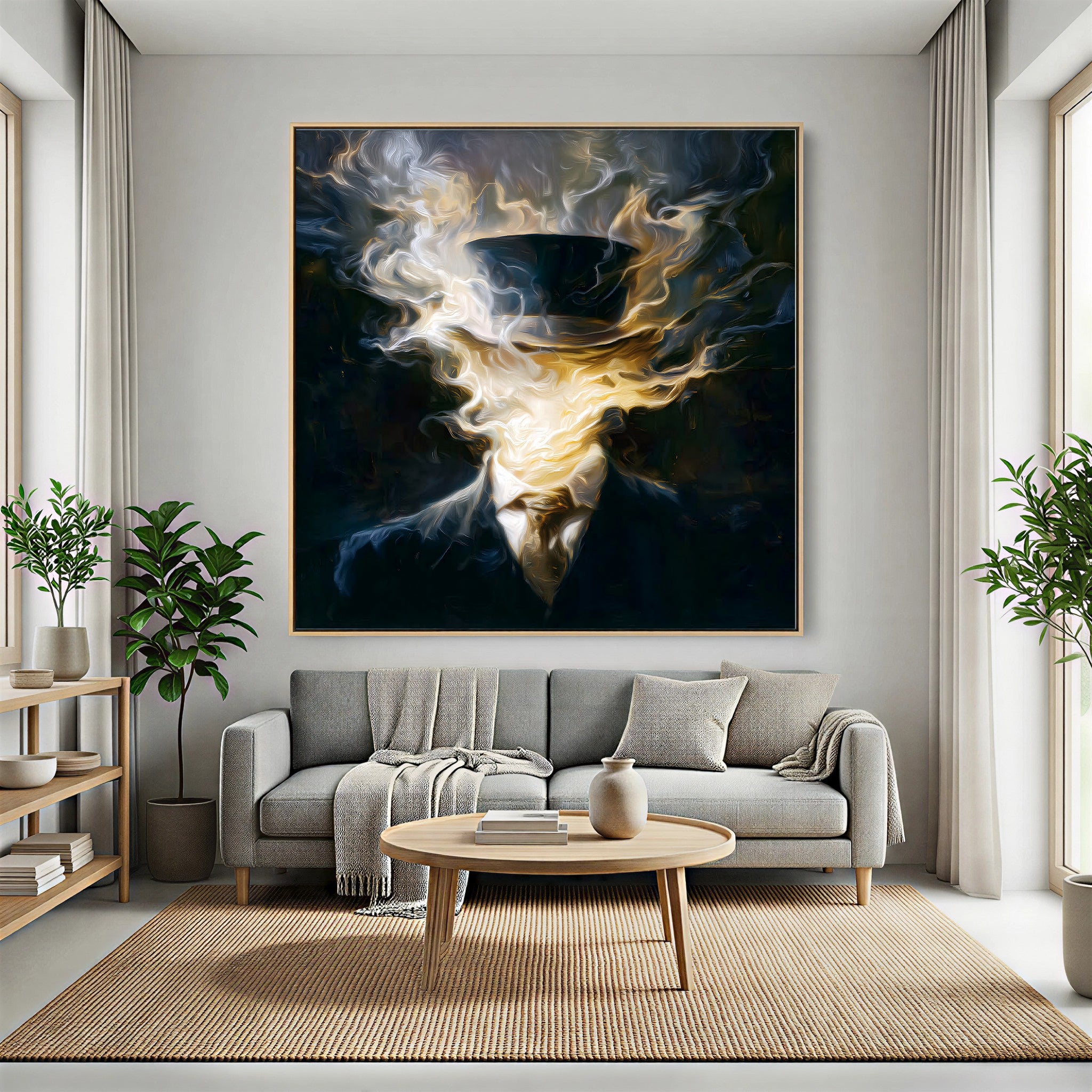 Ethereal Smoke Silhouette | Golden Specter