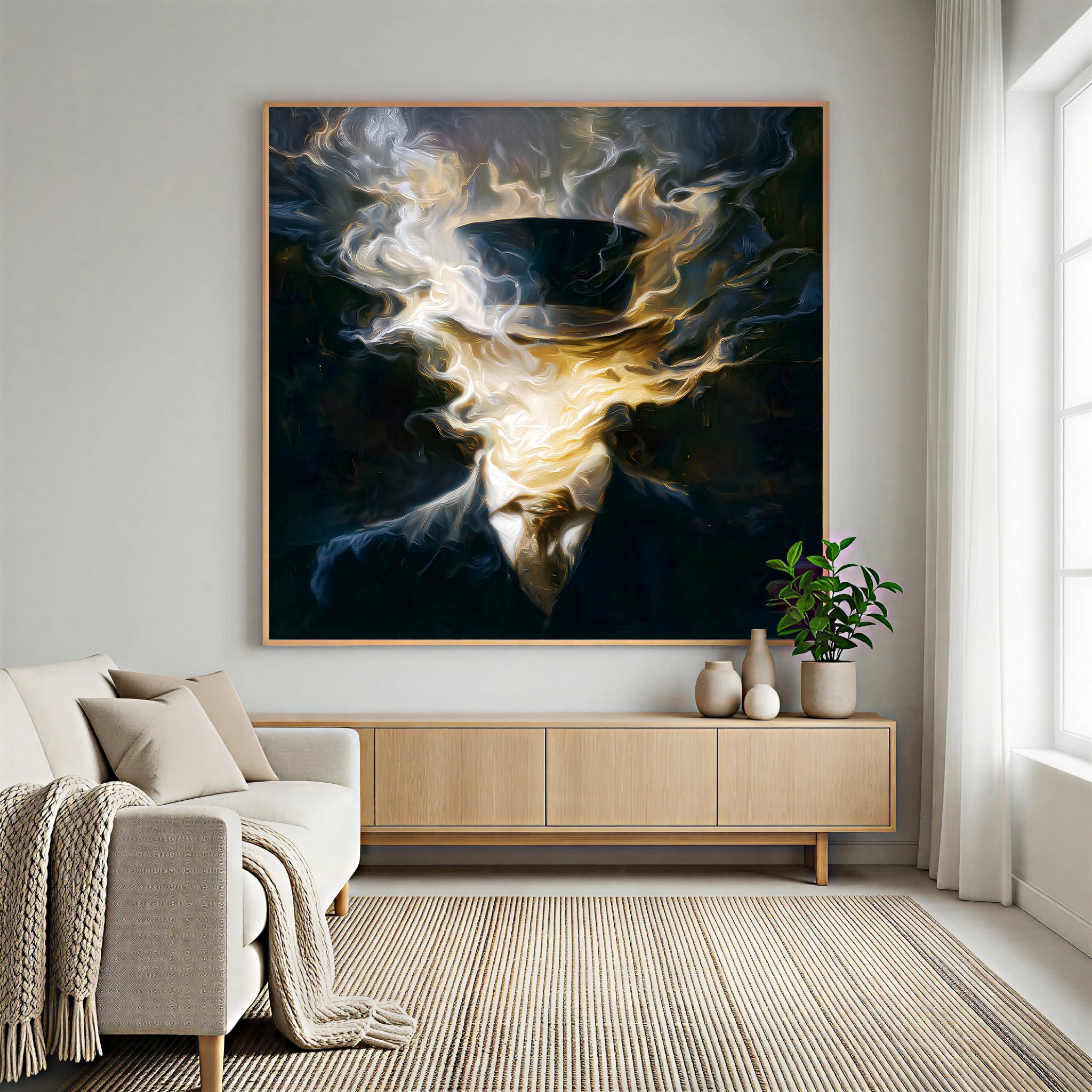 Ethereal Smoke Silhouette | Golden Specter