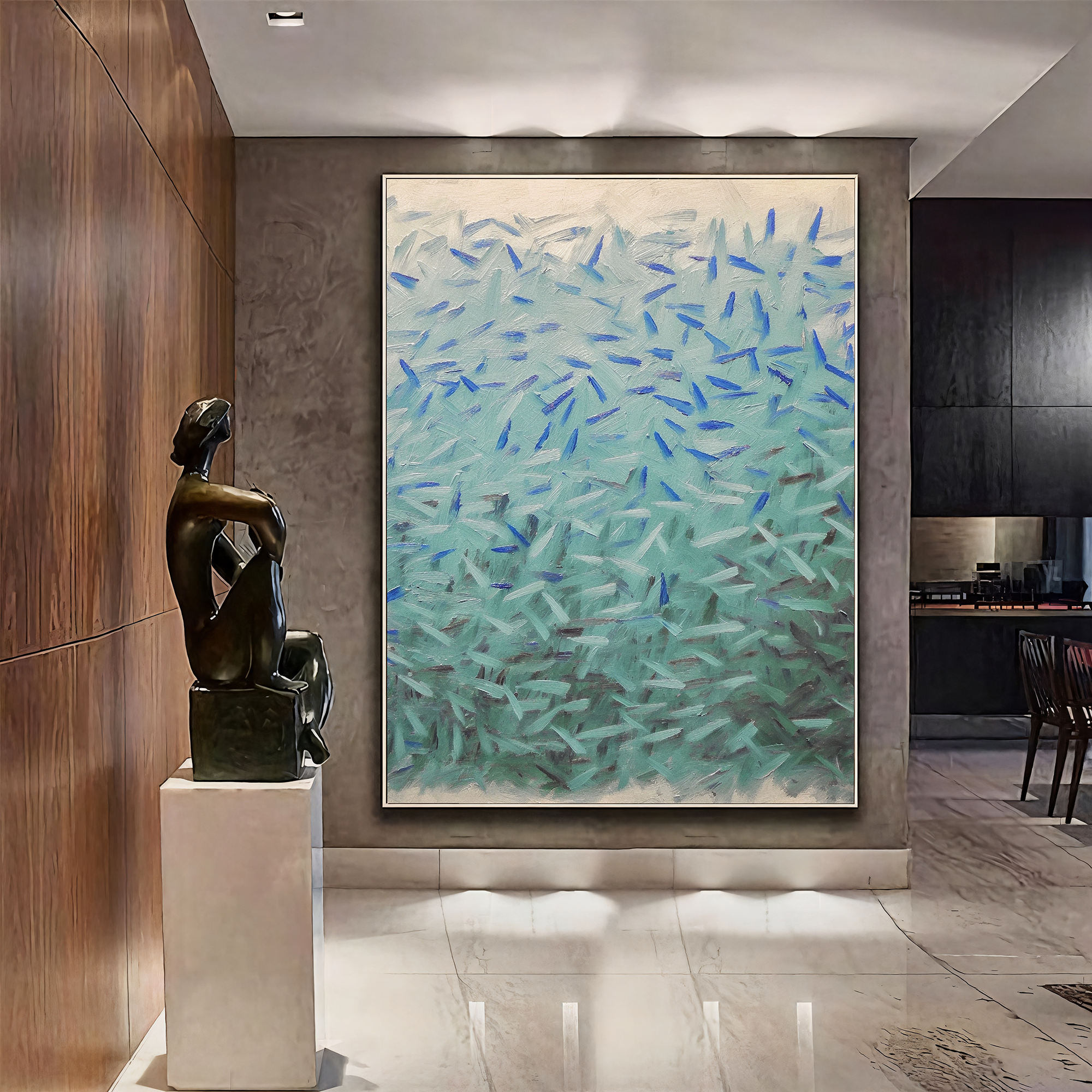 Textured Brush Abundance | Blue Teal