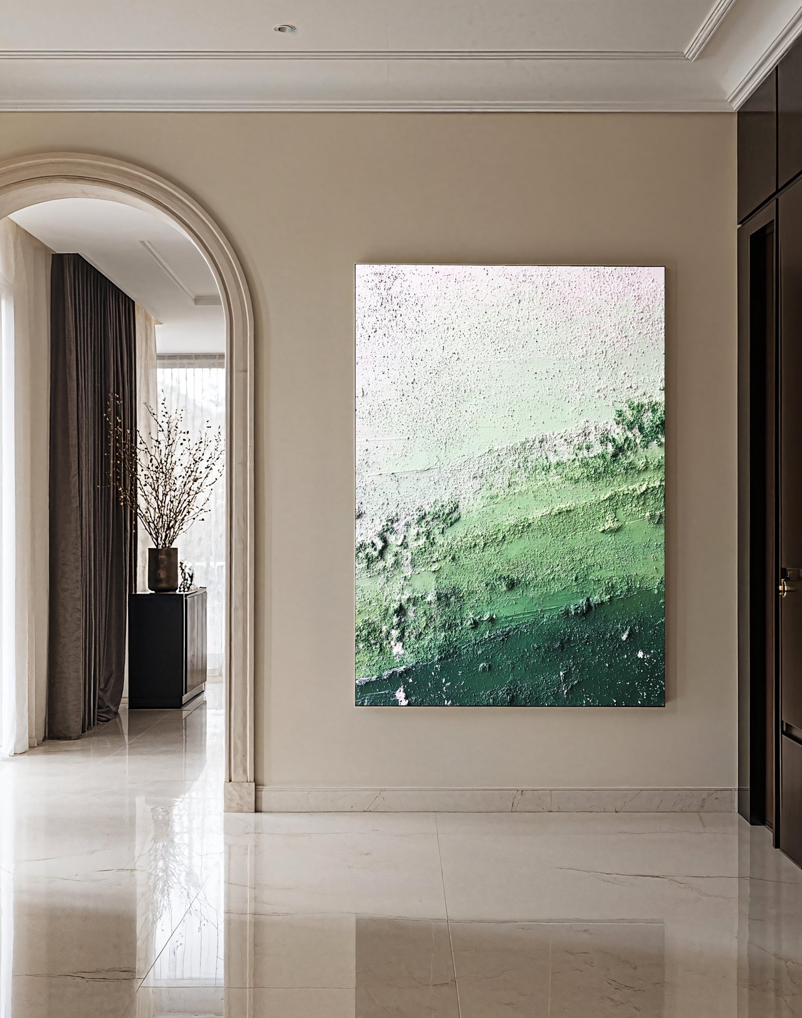 Textured Verdant Layers | Pale Hues