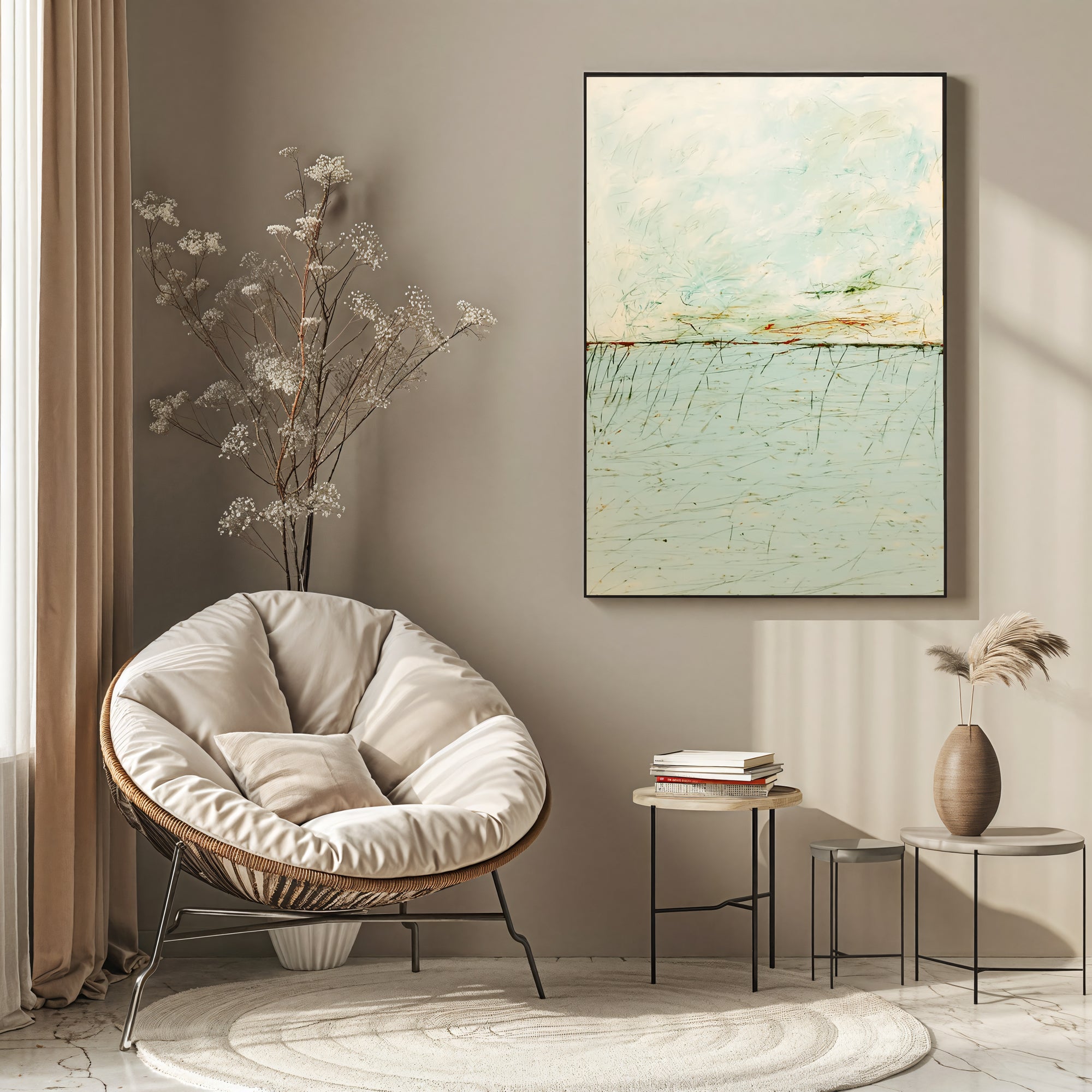 Textured Pale Meadow | Delicate Strokes